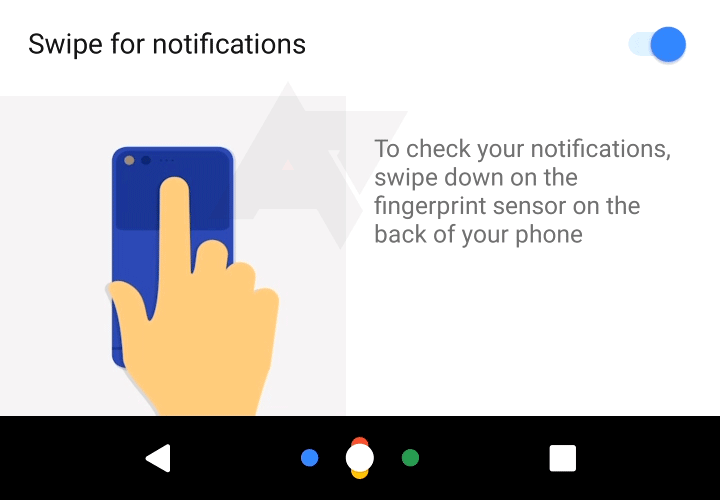 Google Nexus 2016 Swipe for Notifications