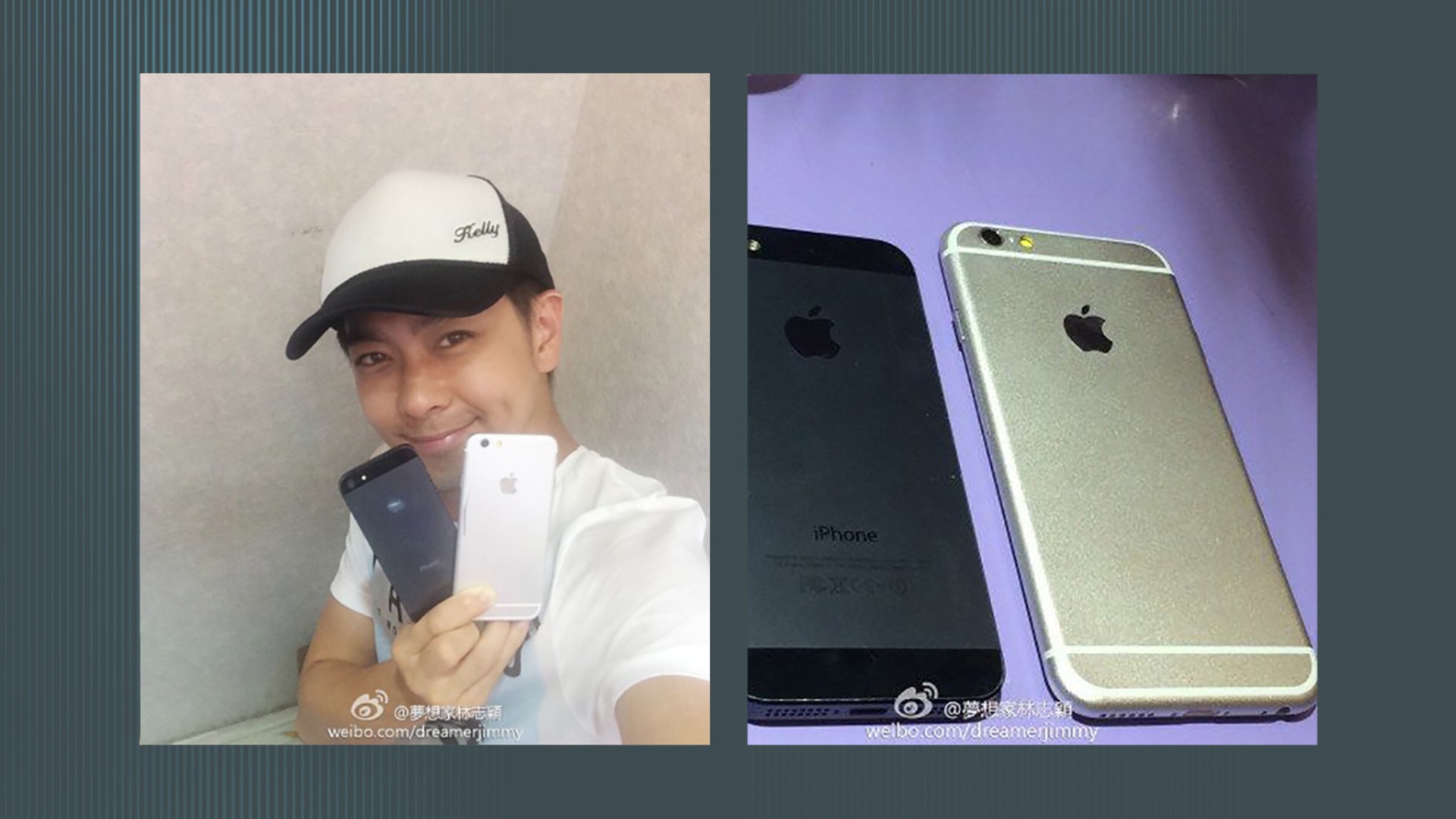 Jimmy Lin und sein iPhone 6 – und zum Vergleich auch ein iPhone 5