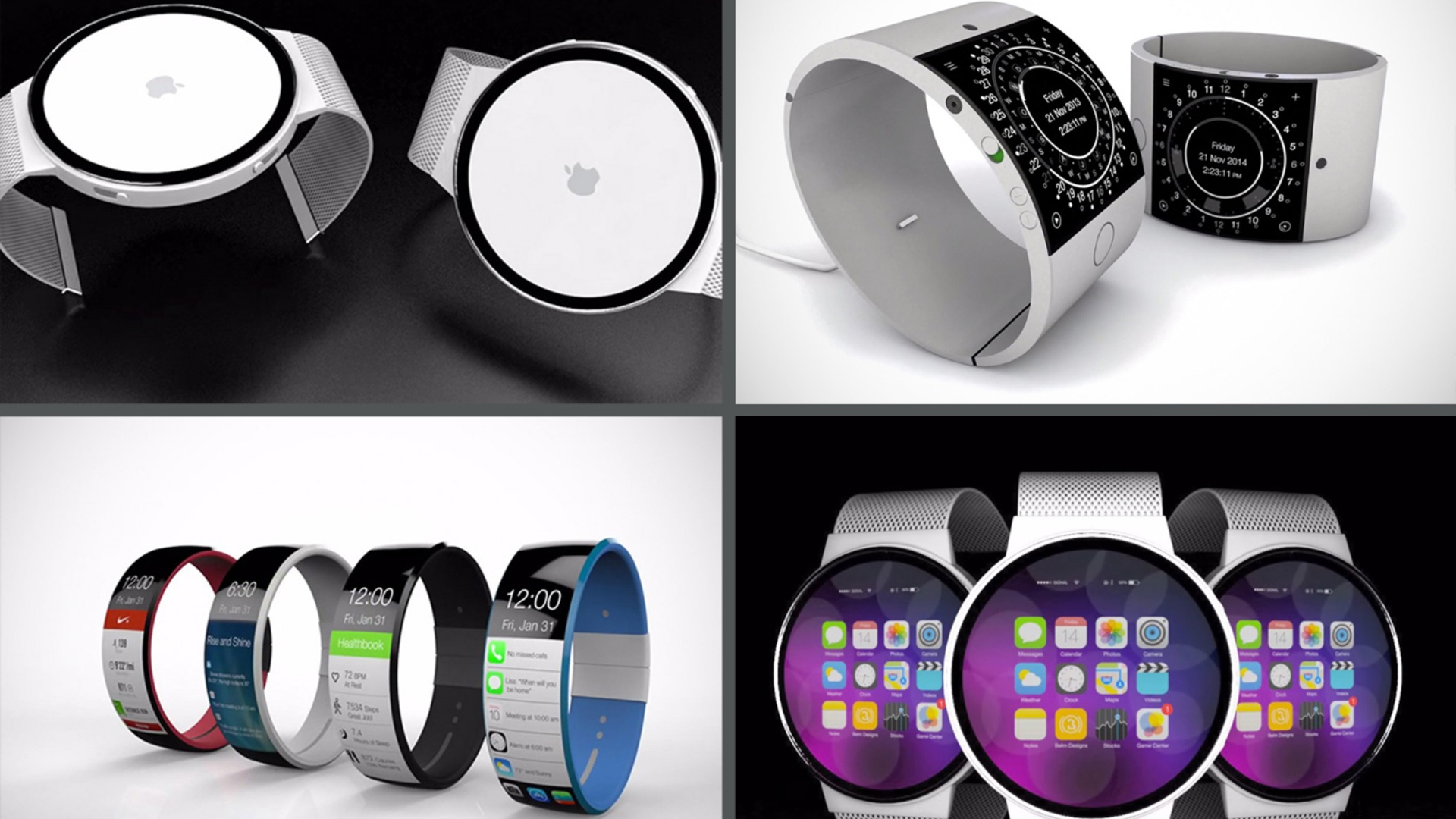 Ältere Konzepte zeigen die iWatch meist mit einem relativ kleinen Bildschirm Ältere Konzepte zeigen die iWatch meist mit einem relativ kleinen Bildschirm