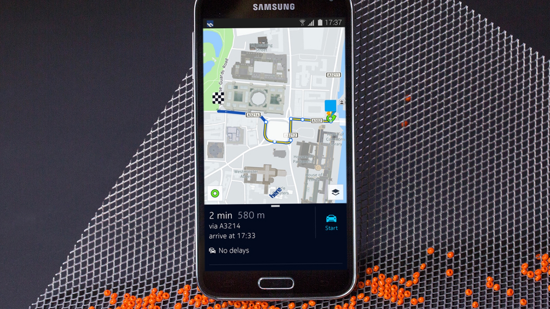 Die Karten von Nokia HERE sind auch im Offline-Modus abrufbar.  Die Karten von Nokia HERE sind auch im Offline-Modus abrufbar.