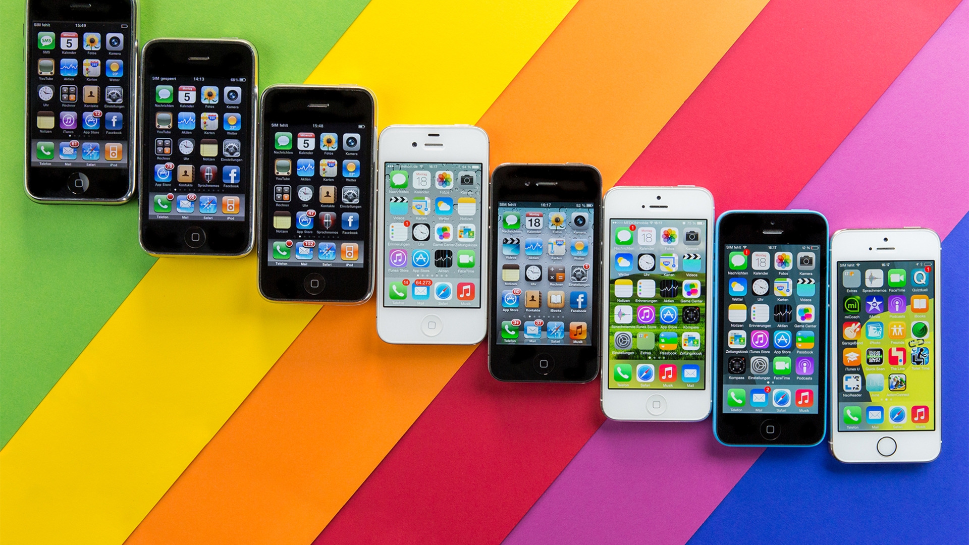 Acht auf einen Streich: iPhone 1 bis 5s Acht auf einen Streich: iPhone 1 bis 5s