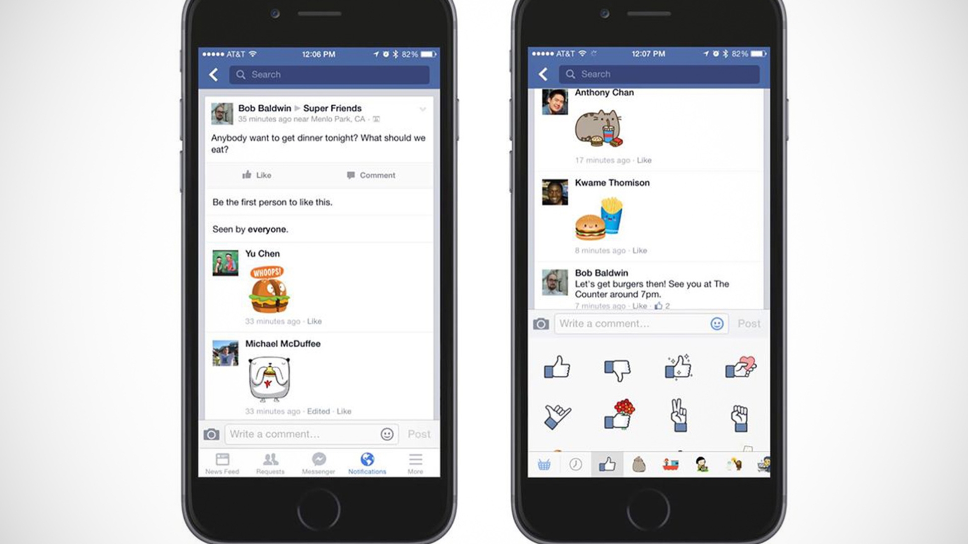 Mit den Stickern könnt Ihr bei Facebook in Zukunft auch Kommentare verschönern Mit den Stickern könnt Ihr bei Facebook in Zukunft auch Kommentare verschönern