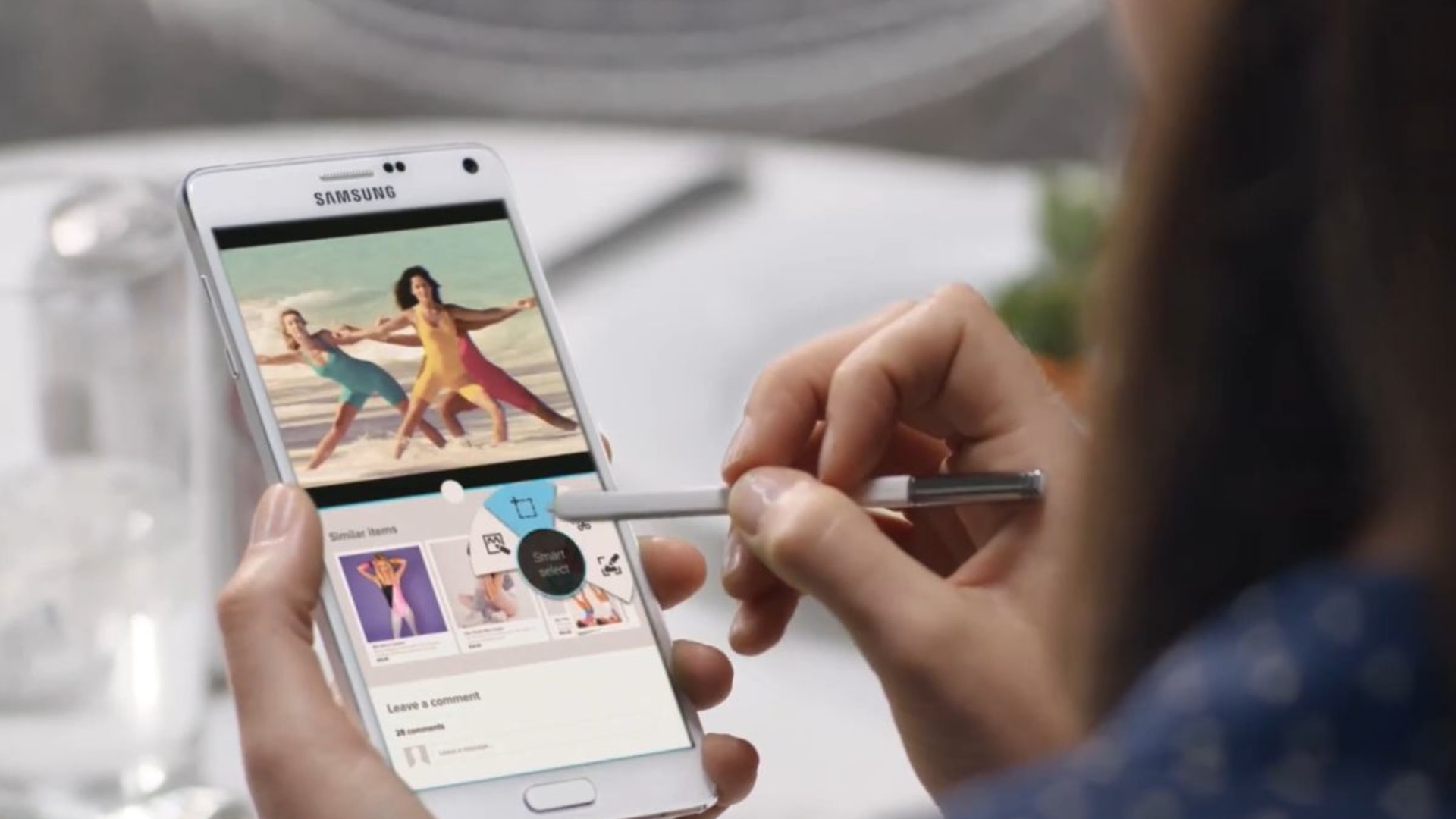 Mit dem S-Pen könnt Ihr auf dem Galaxy Note 4 auch Bilder beschneiden