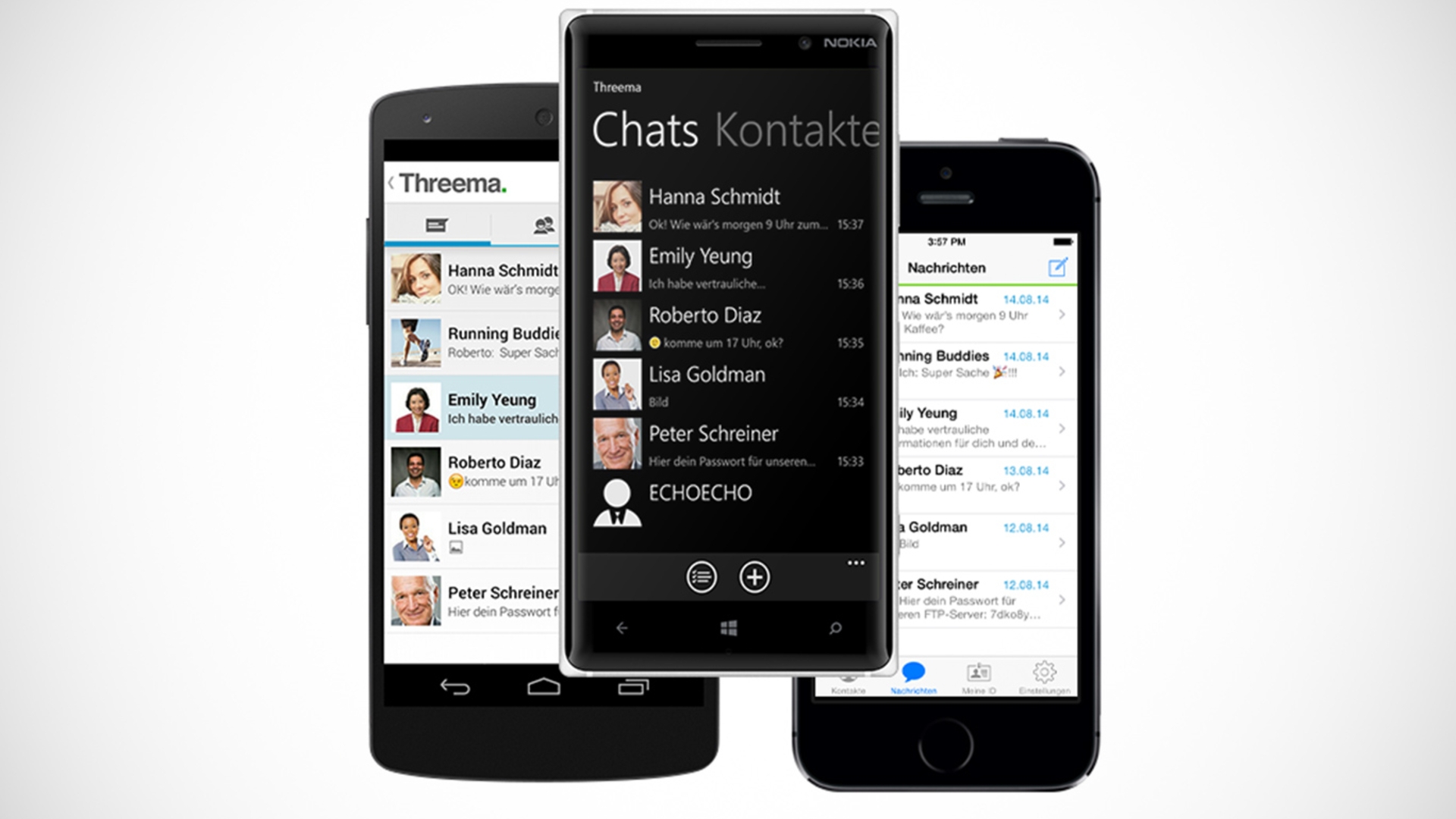Threema steht schon bald auch sicherheitsbewussten Windows Phone-Nutzern zur Verfügung Threema steht schon bald auch sicherheitsbewussten Windows Phone-Nutzern zur Verfügung