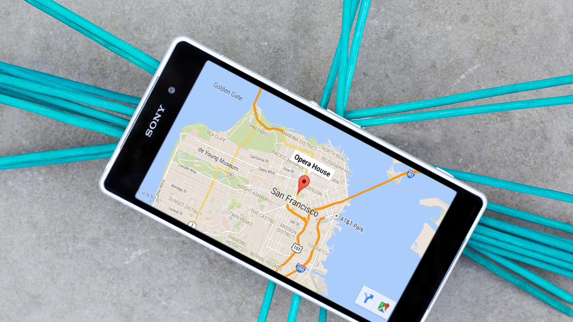 Google Maps Google Maps zeigt Karte von San Francisco