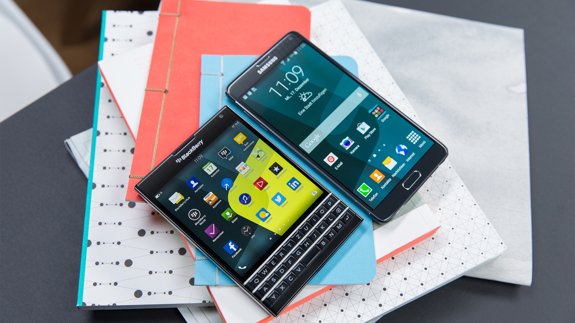 Blackberry Passport Vergleich Samsung Galaxy Note 4