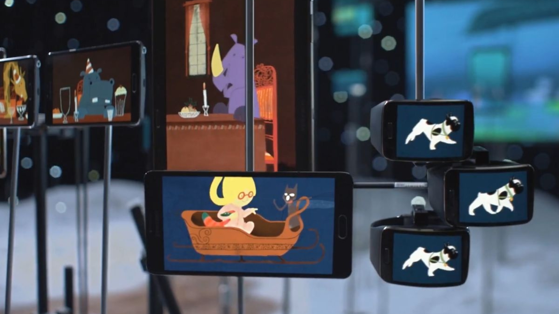 In einer aufwendigen Choreografie erzählt Samsung ein Weihnachtsmärchen In einer aufwendigen Choreografie erzählt Samsung ein Weihnachtsmärchen