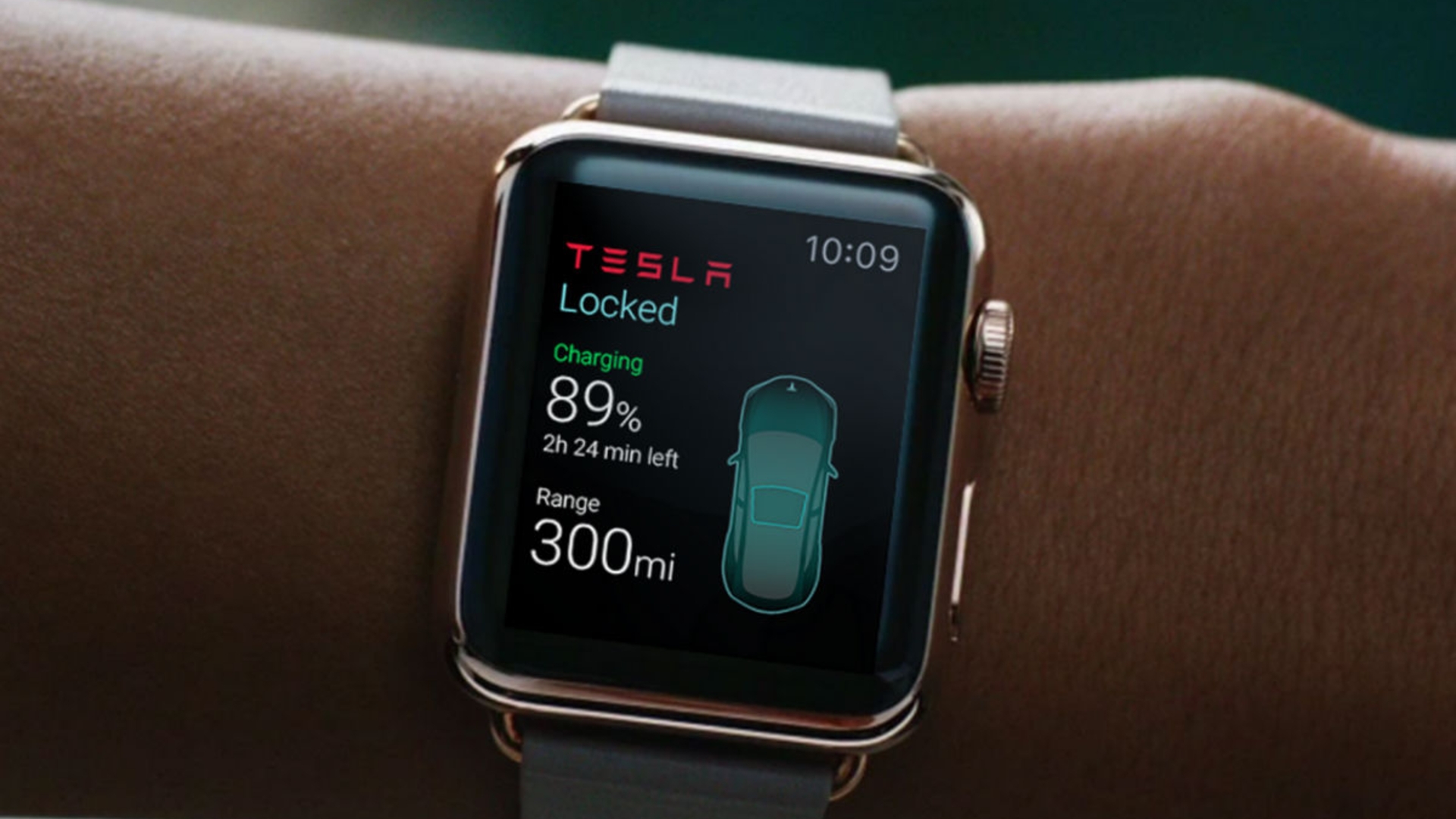 Die Tesla-App zeigt auf der Apple Watch Fahrzeuginformationen an und lässt Türen öffnen.