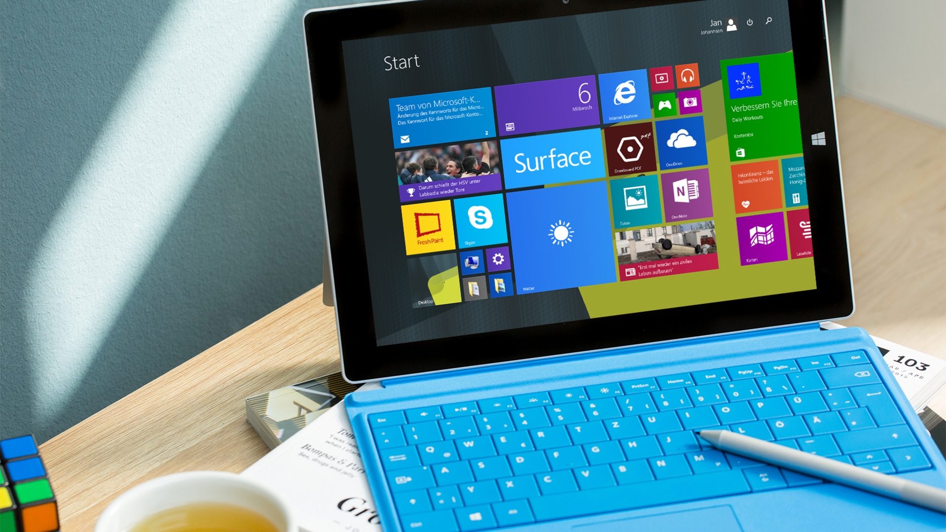 Microsofts Surface 3 hat einen 10,8 Zoll große Touchscreen. Microsofts Surface 3 hat einen 10,8 Zoll große Touchscreen.
