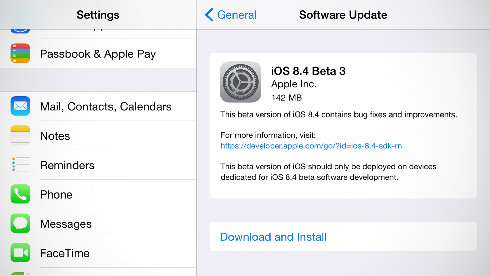 iOS 8.4 beta 3 iOS 8.4 beta 3