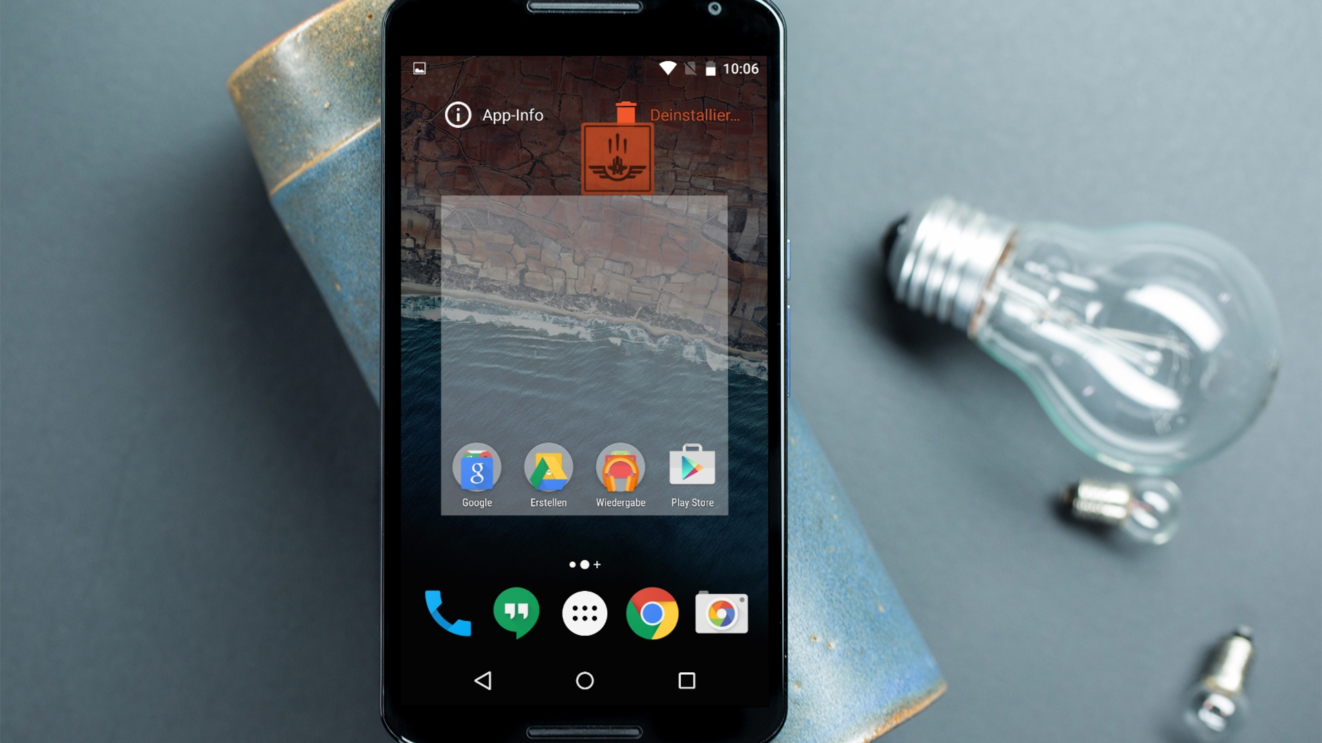 Android M: Apps vom Homescreen aus deinstallieren.