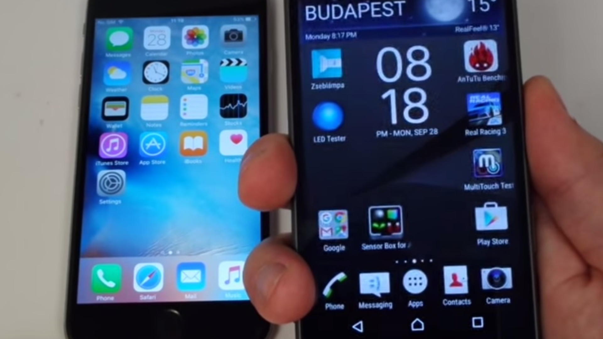 Xperia Z5 Compact - iPhone 6s Fingerprint-Vergleich Xperia Z5 Compact - iPhone 6s Fingerprint-Vergleich