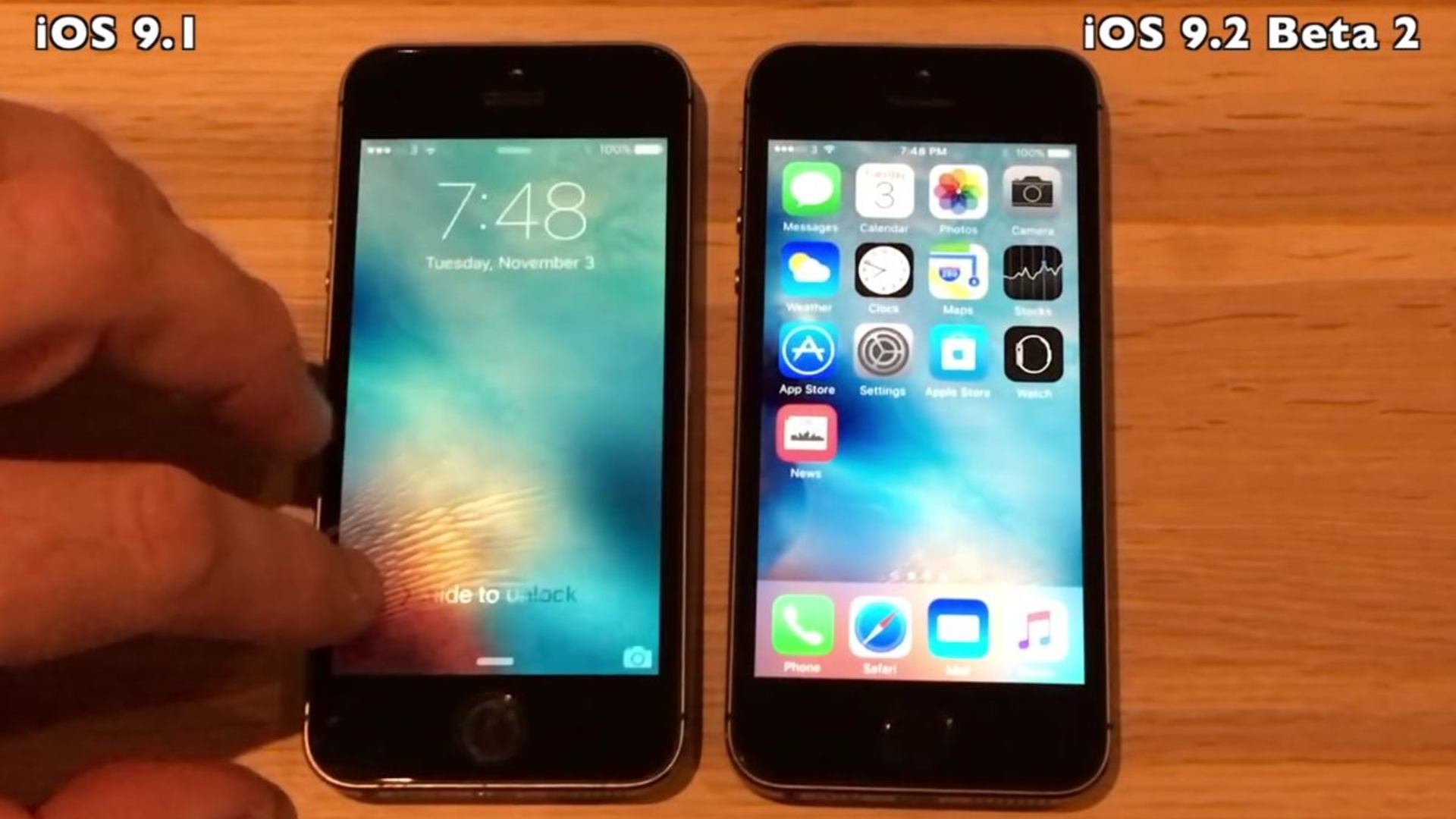 iOS 9.1 im Vergleich mit iOS 9.2 Public Beta iOS 9.1 im Vergleich mit iOS 9.2 Public Beta