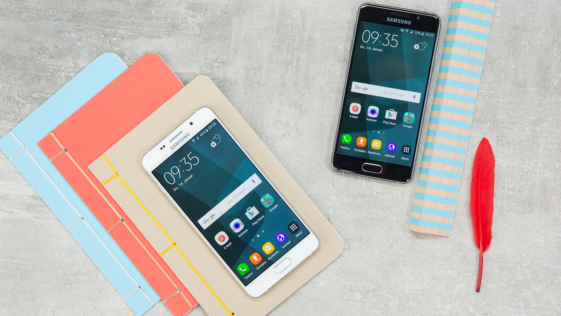 Samsung Galaxy A3 und A5 von 2016. Samsung Galaxy A3 und A5 von 2016.