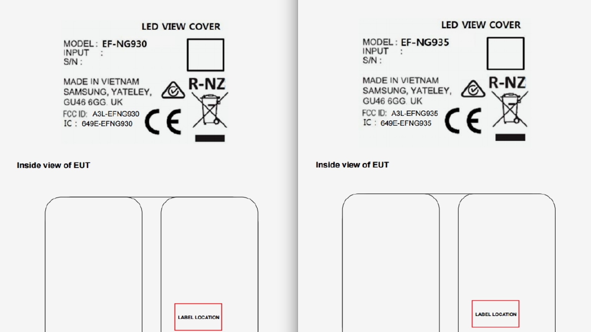 Samsung FCC Zertifizierung LED View Cover Galaxy S7 Samsung FCC Zertifizierung case Galaxy S7