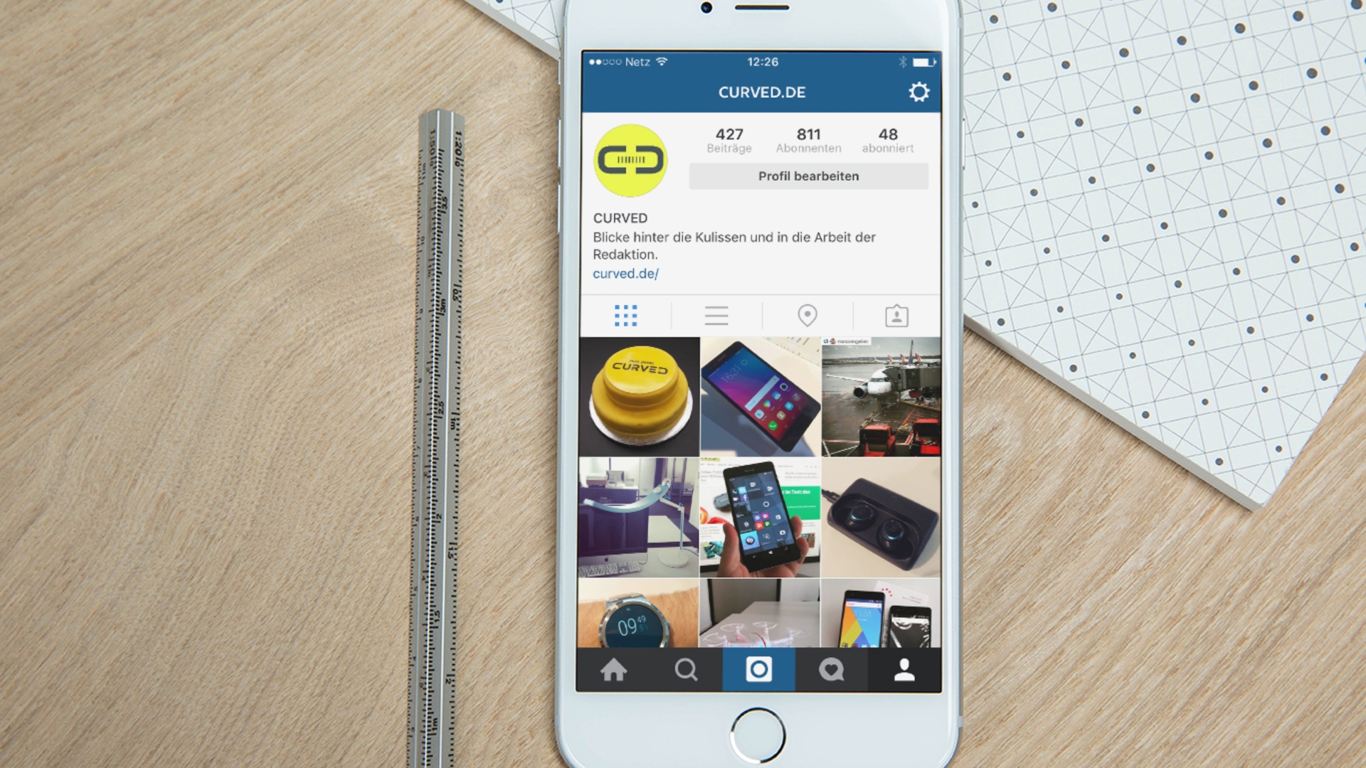 Noch ist unser Instagram-Account alleine auf dem iPhone.