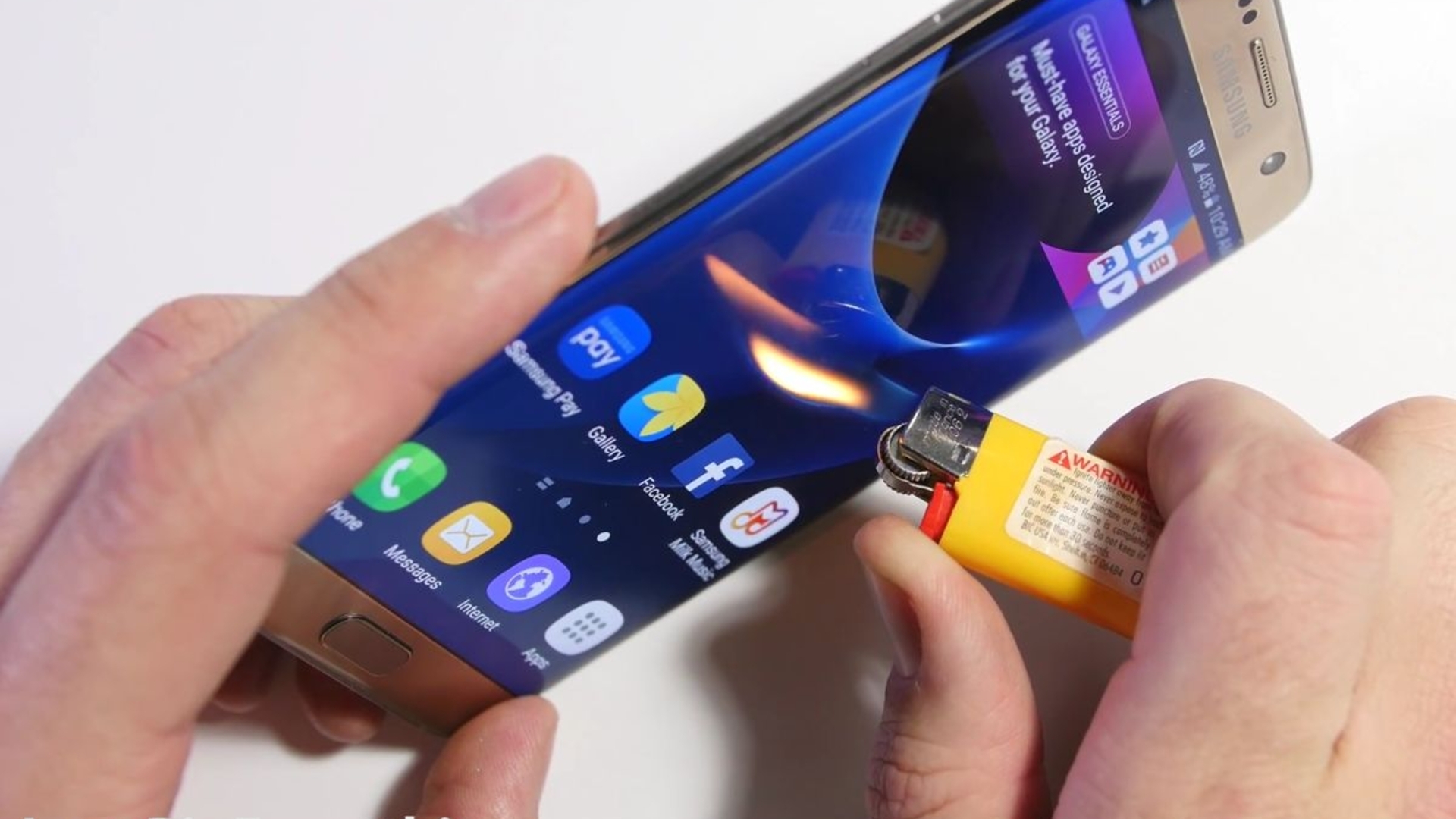 Samsung Galaxy S7 Edge Härtetest Samsung Galaxy S7 Edge Härtetest