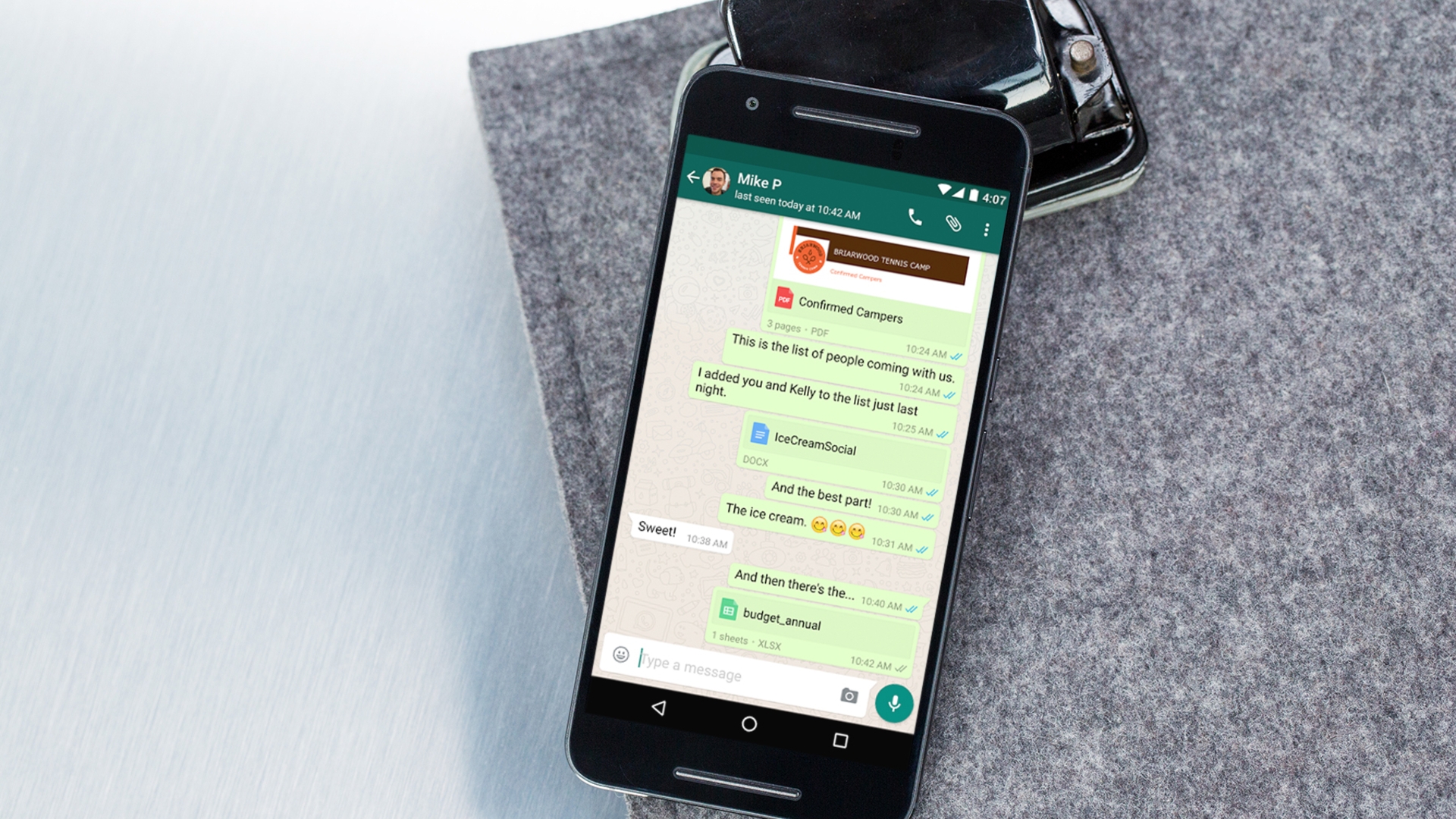 Google Drive wird direkt in WhatsApp integriert.