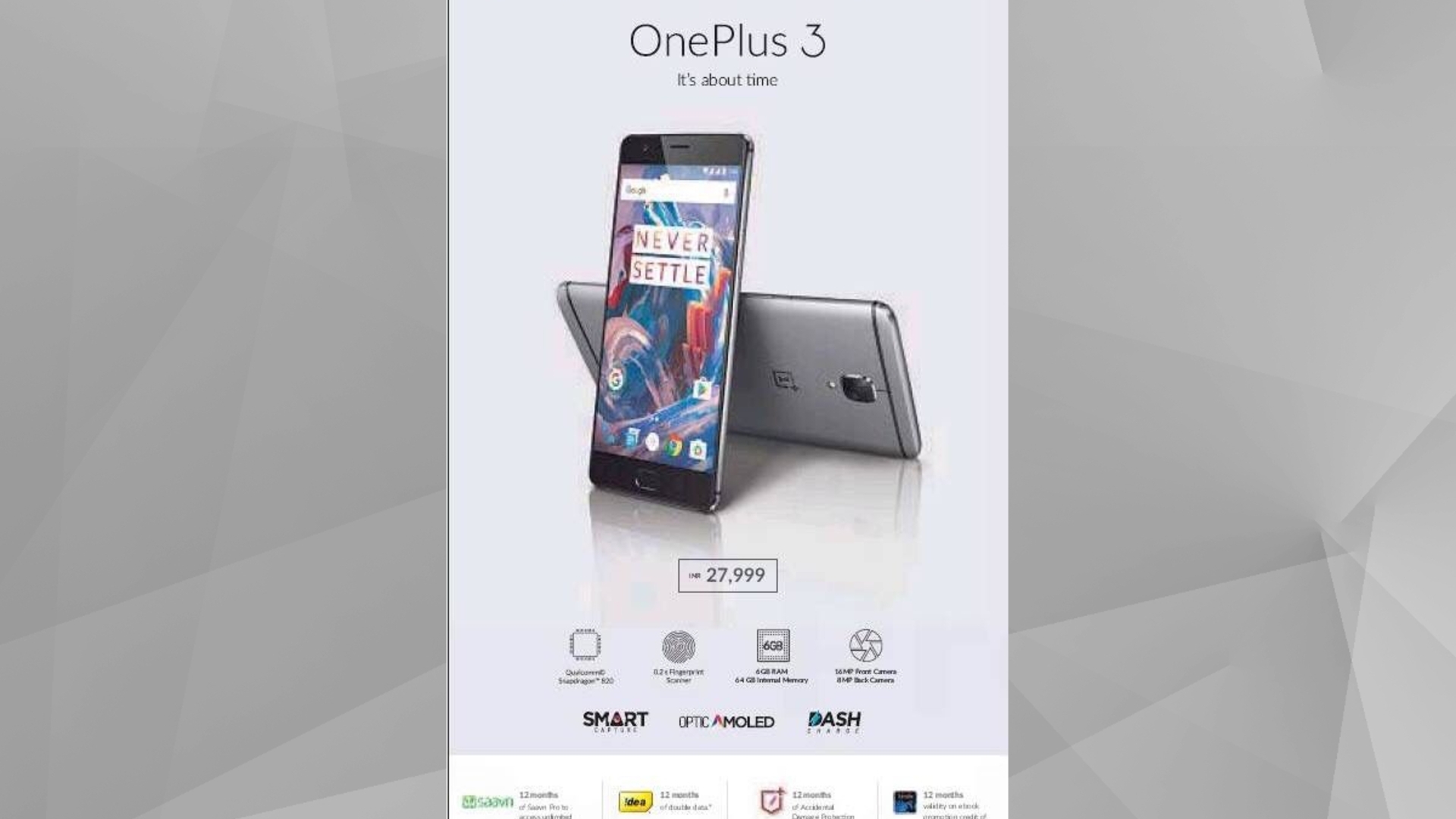 OnePlus 3 Werbung Indien Mashable