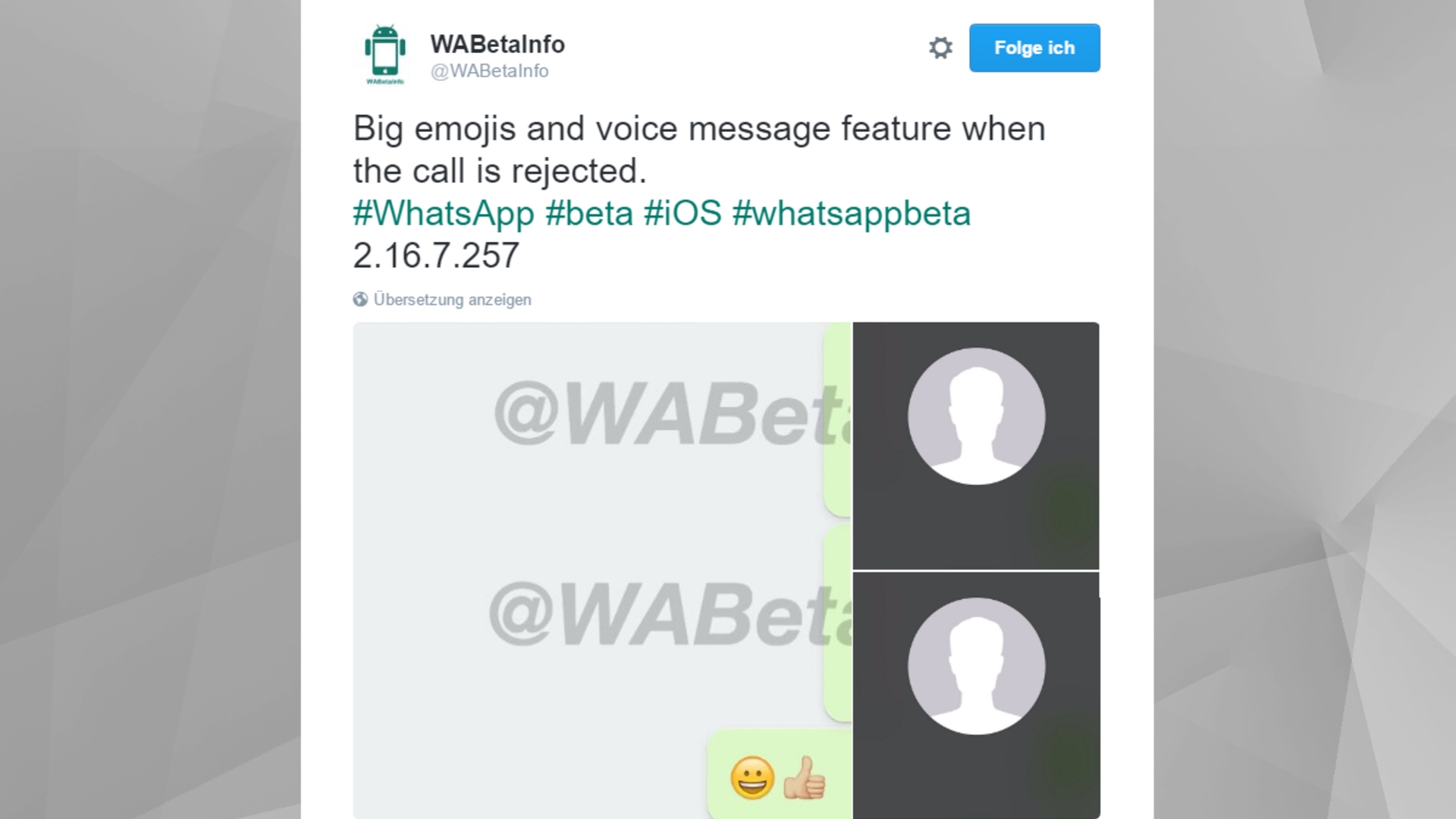 Twitter WABetaInfo Big Emojis Twitter WABetaInfo Big Emojis