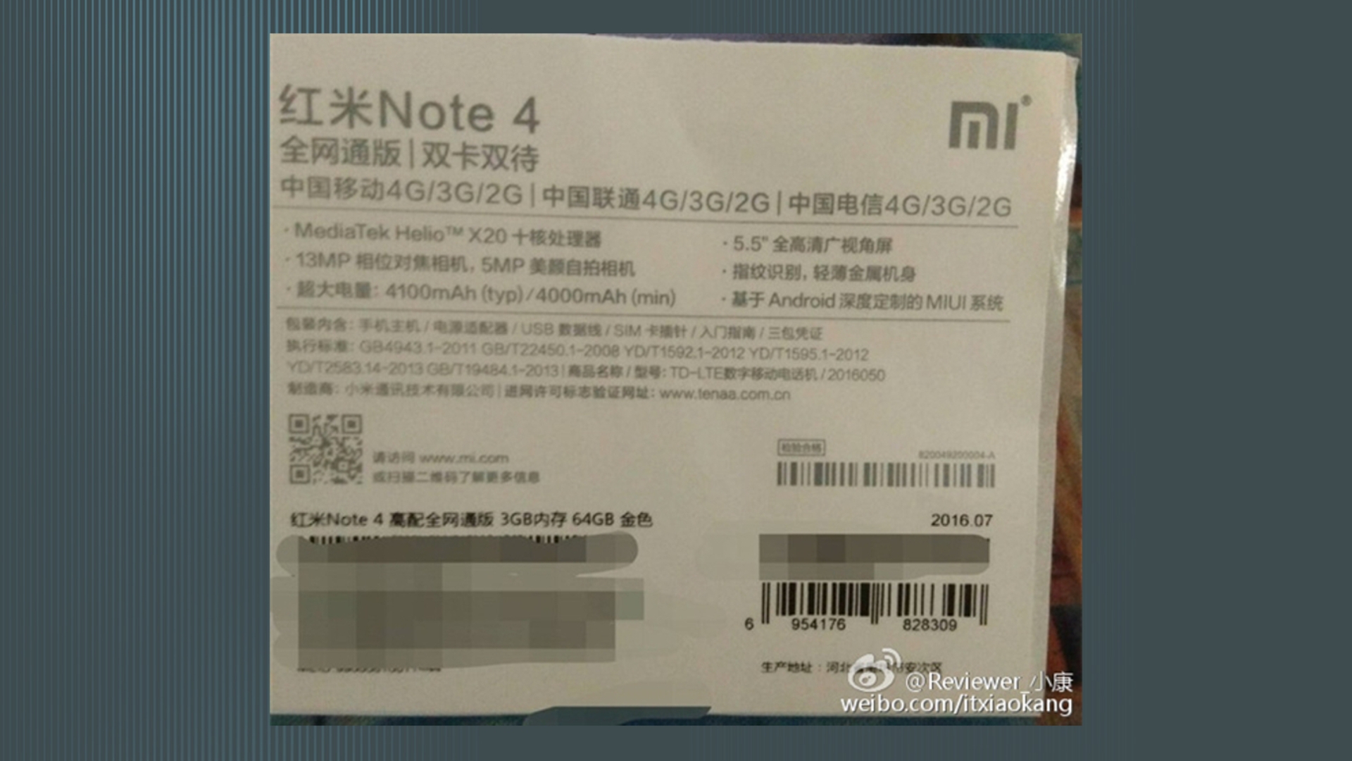 Xiaomi Redmi Note 4 Specs Leak Xiaomi Redmi Note 4 Specs Leak