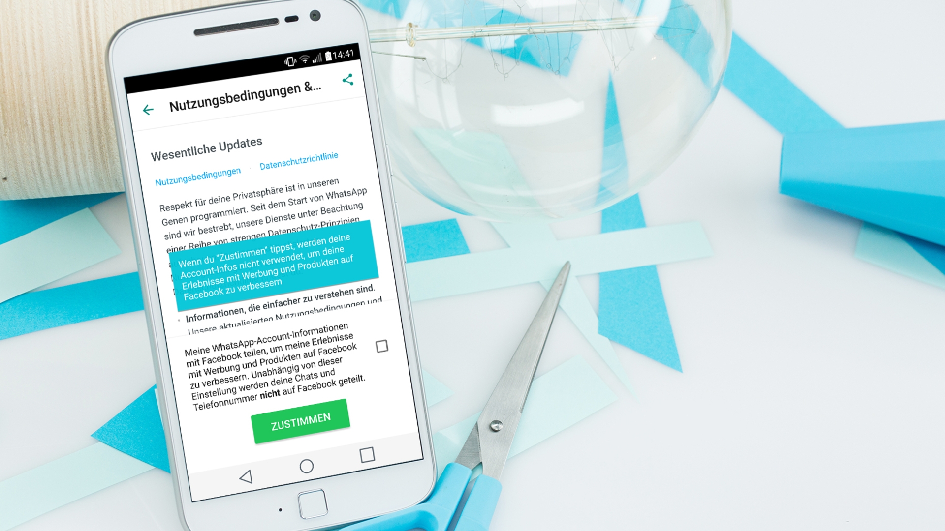 Der entfernte Haken verhindert nicht die Datenweitergabe, sondern nur bestimmte Nutzungsarten. Der entfernte Haken verhindert nicht die Datenweitergabe, sondern nur bestimmte Nutzungsarten.