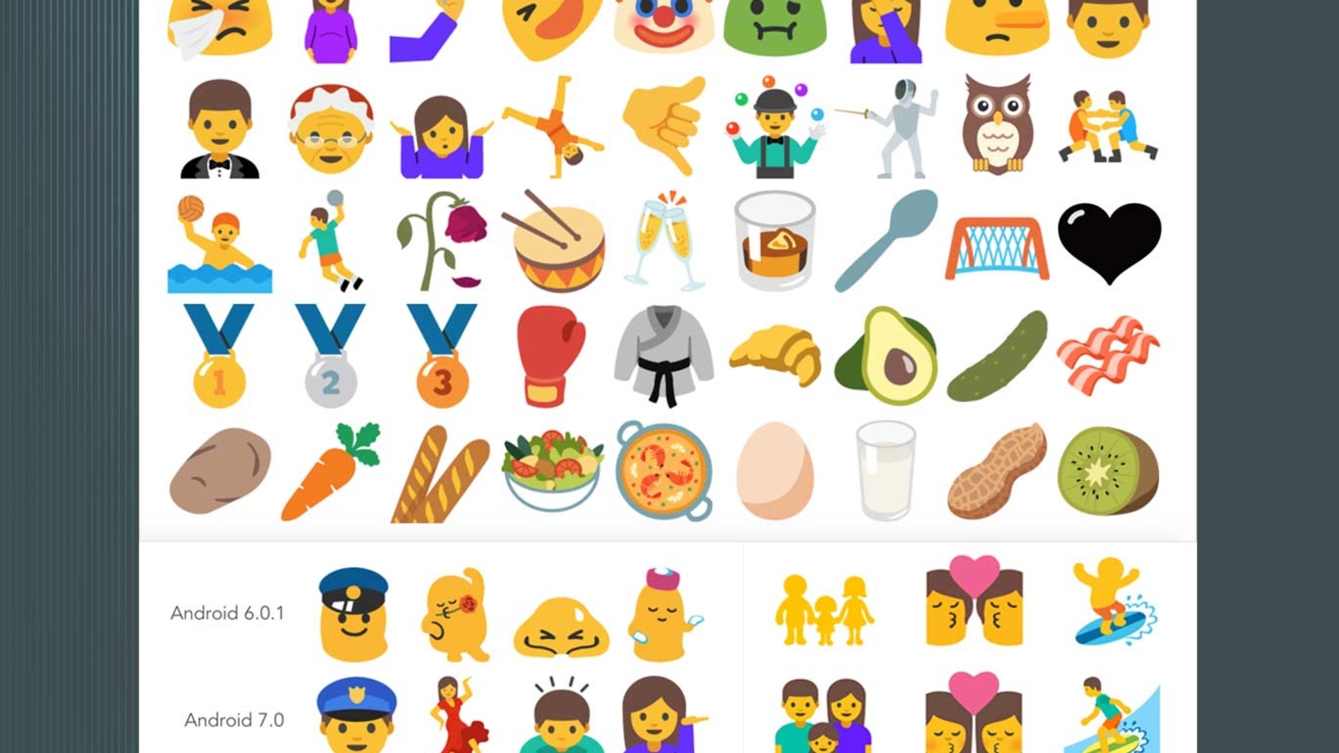 Neue Emoji unter Android Nougat