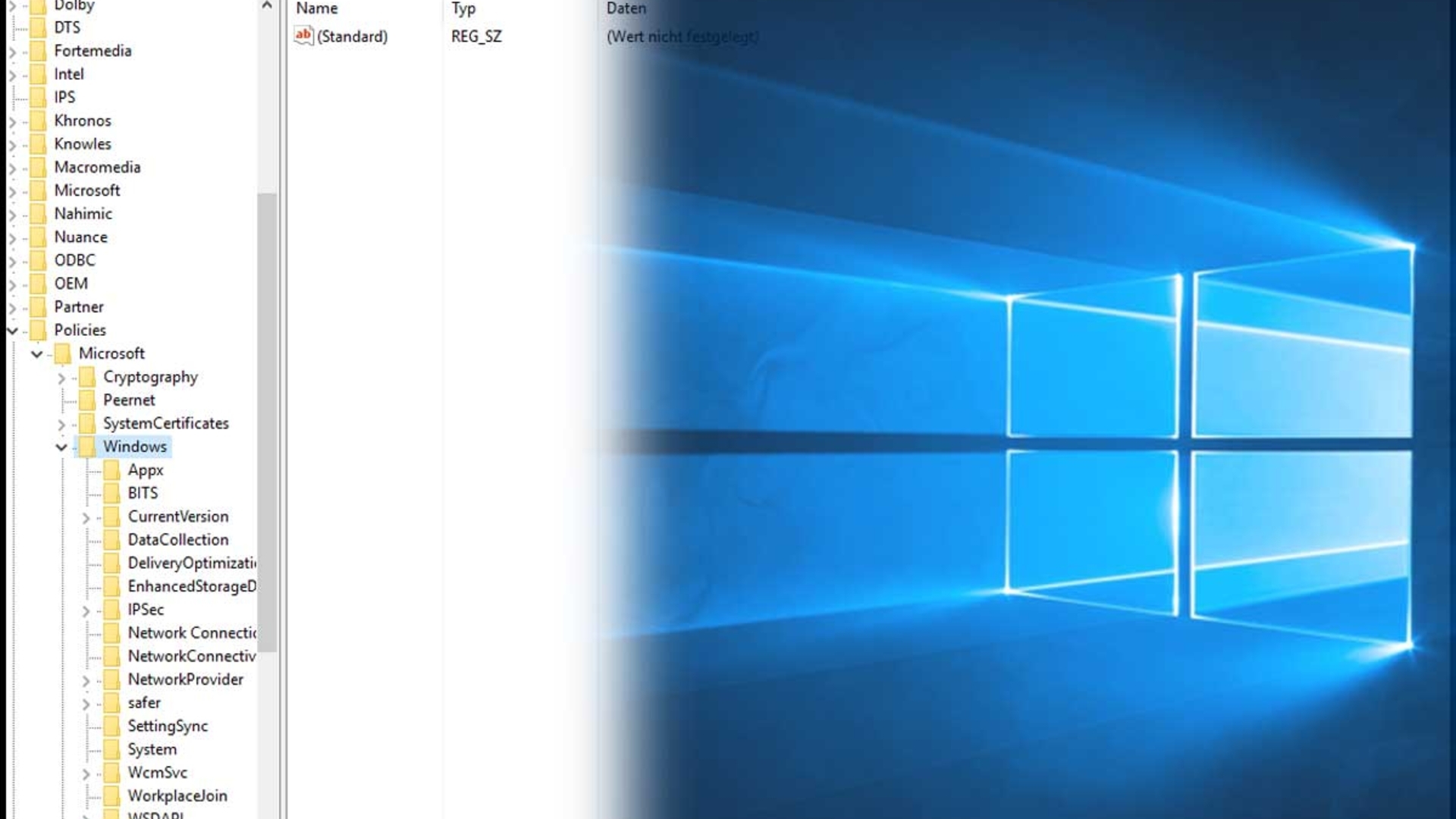 Windows 10 Regedit Windows 10 Registrierungs-Editor Regedit Wallpaper Montage