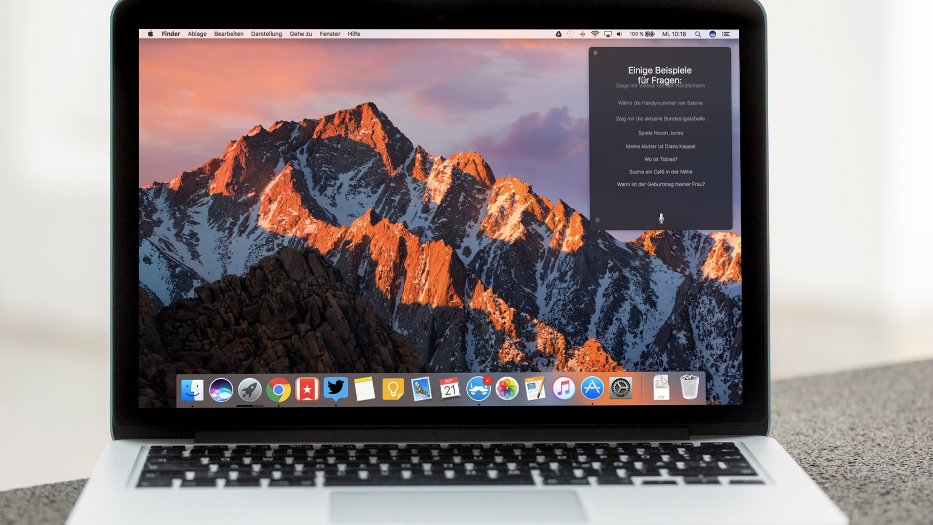 macOS Sierra und Siri macOS Sierra und Siri
