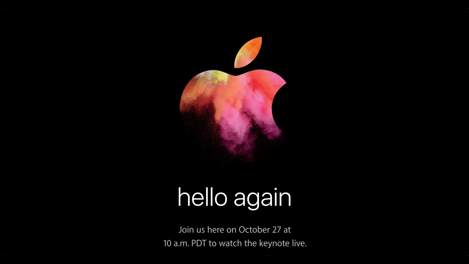 "Hello again": Apple lädt zur Keynote ein.