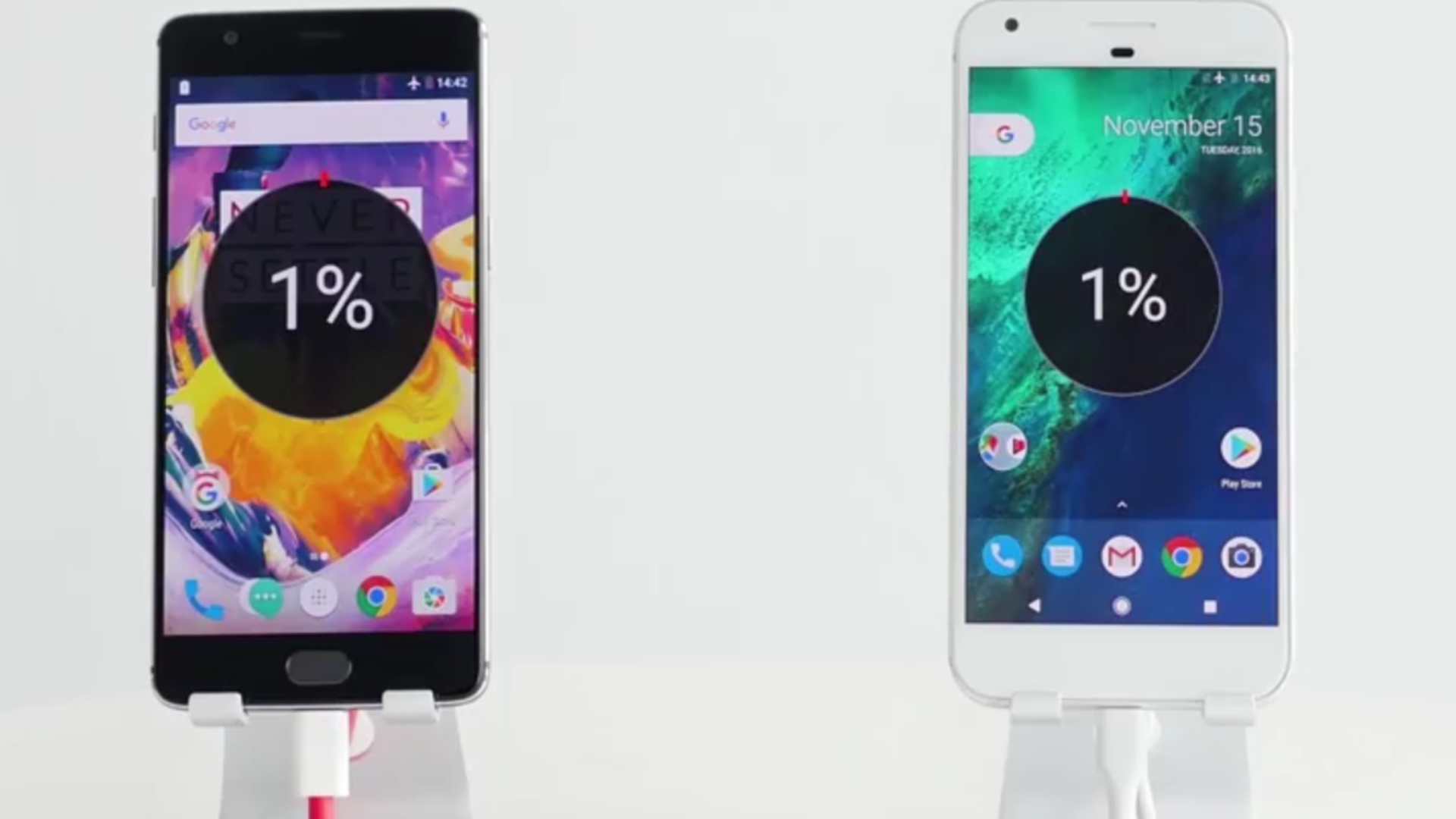 OnePlus 3T Dash Charge vs Google Pixel XL Twitter OnePlus