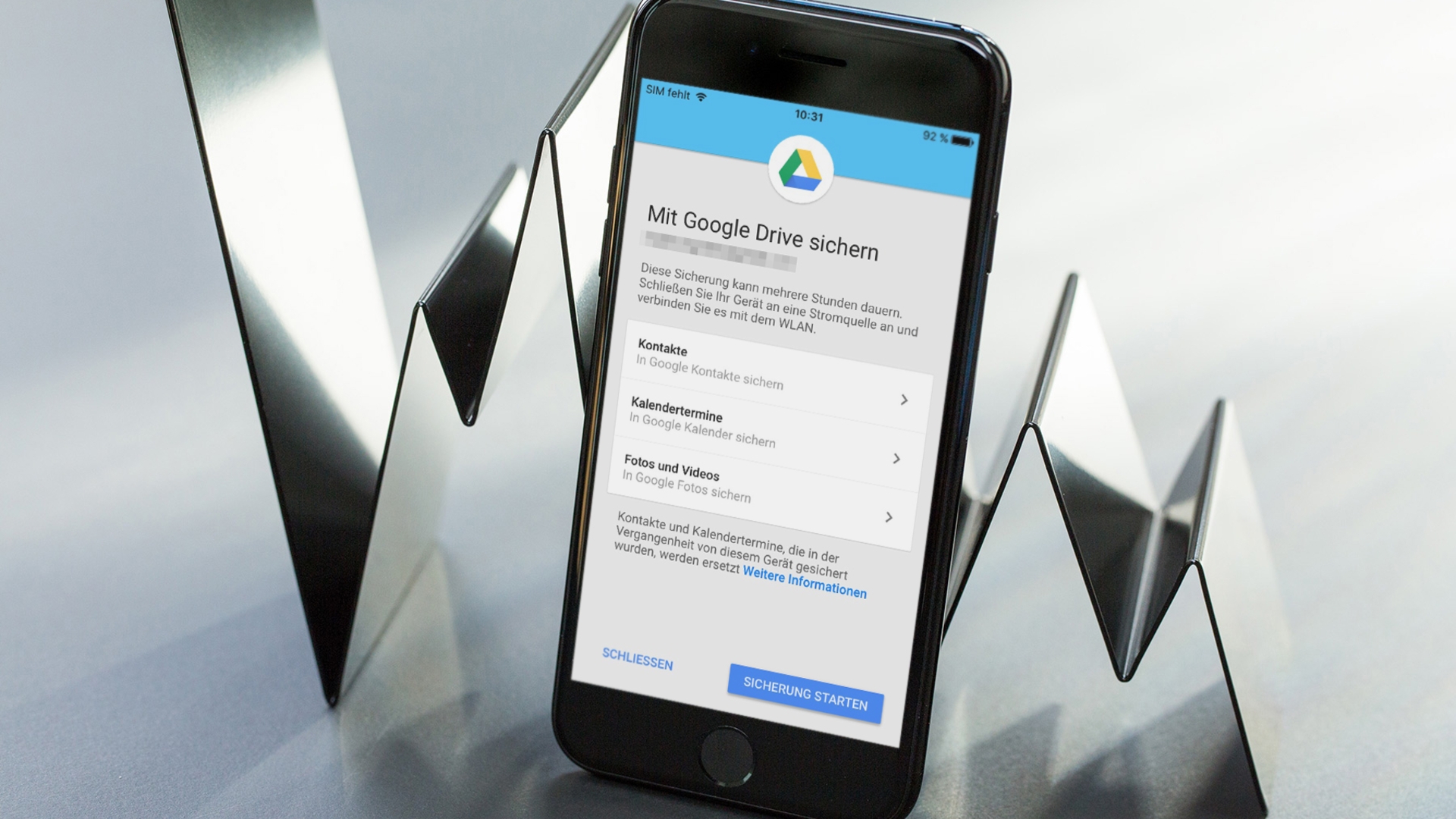 Google Drive Sicherung iOS