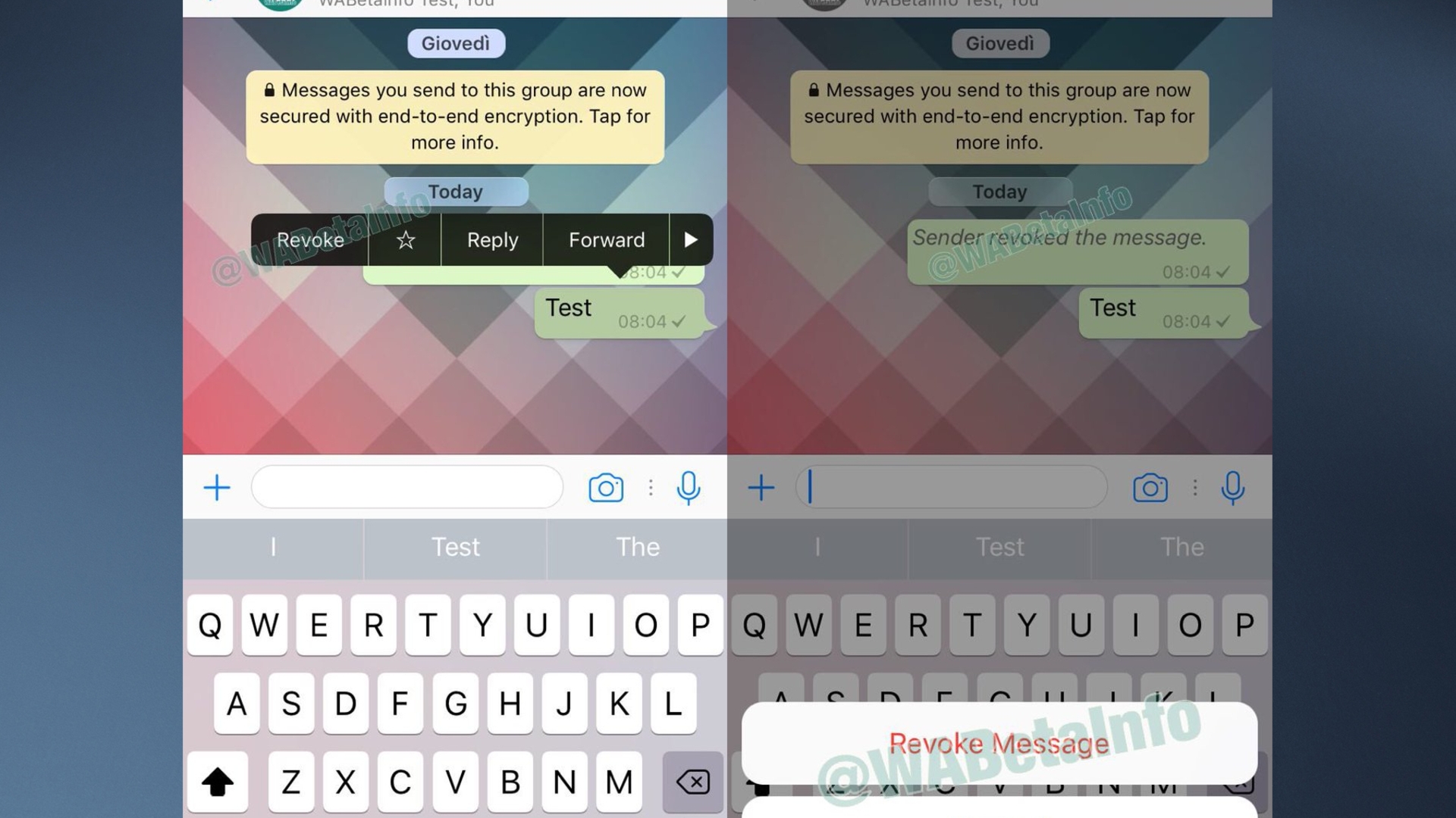 WhatsApp Revoke Message WABetaInfo Twitter WhatsApp Revoke Message WABetaInfo Twitter