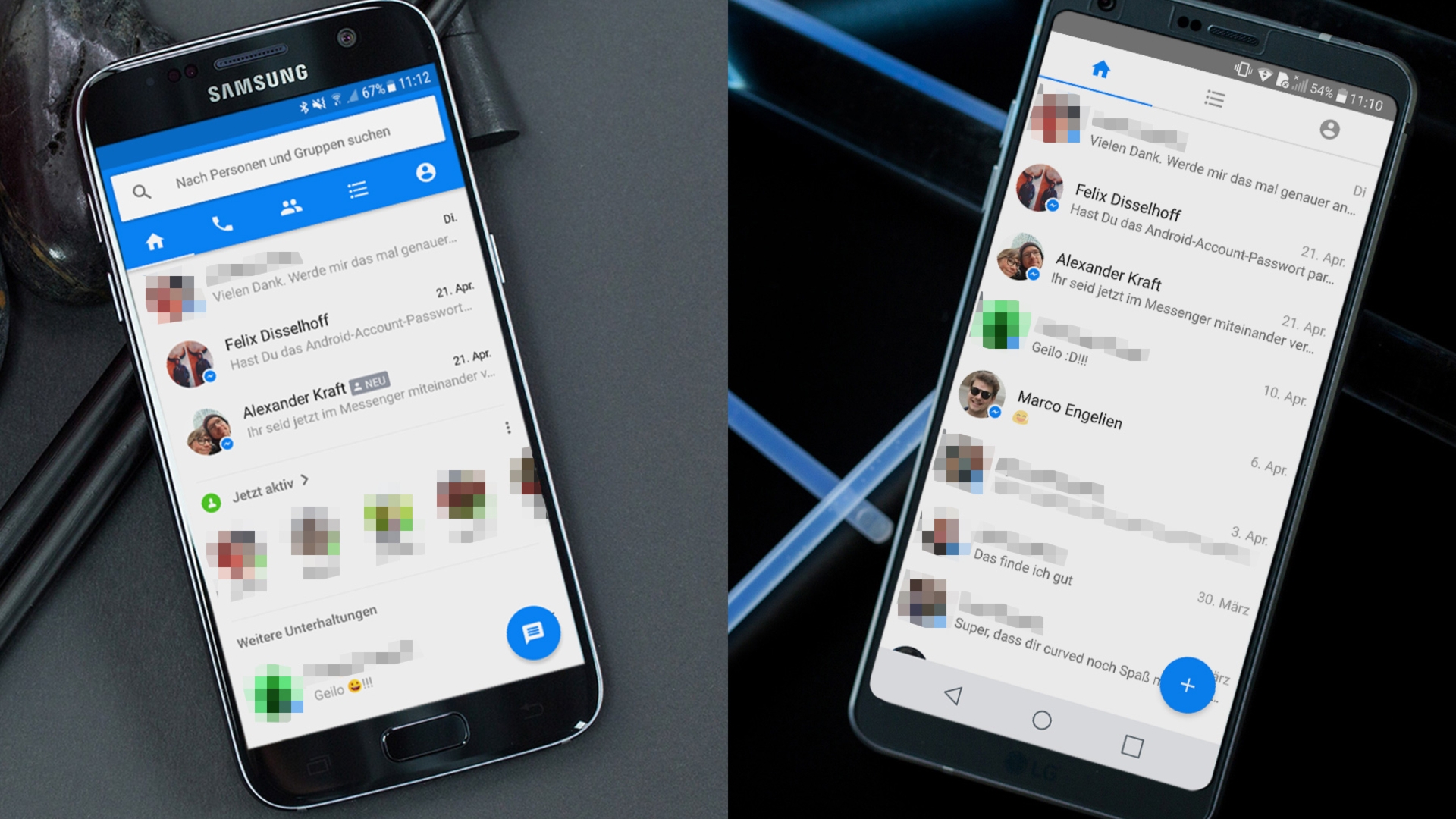 Facebook Messenger / Messenger Lite Vergleich Facebook Messenger / Messenger Lite Vergleich