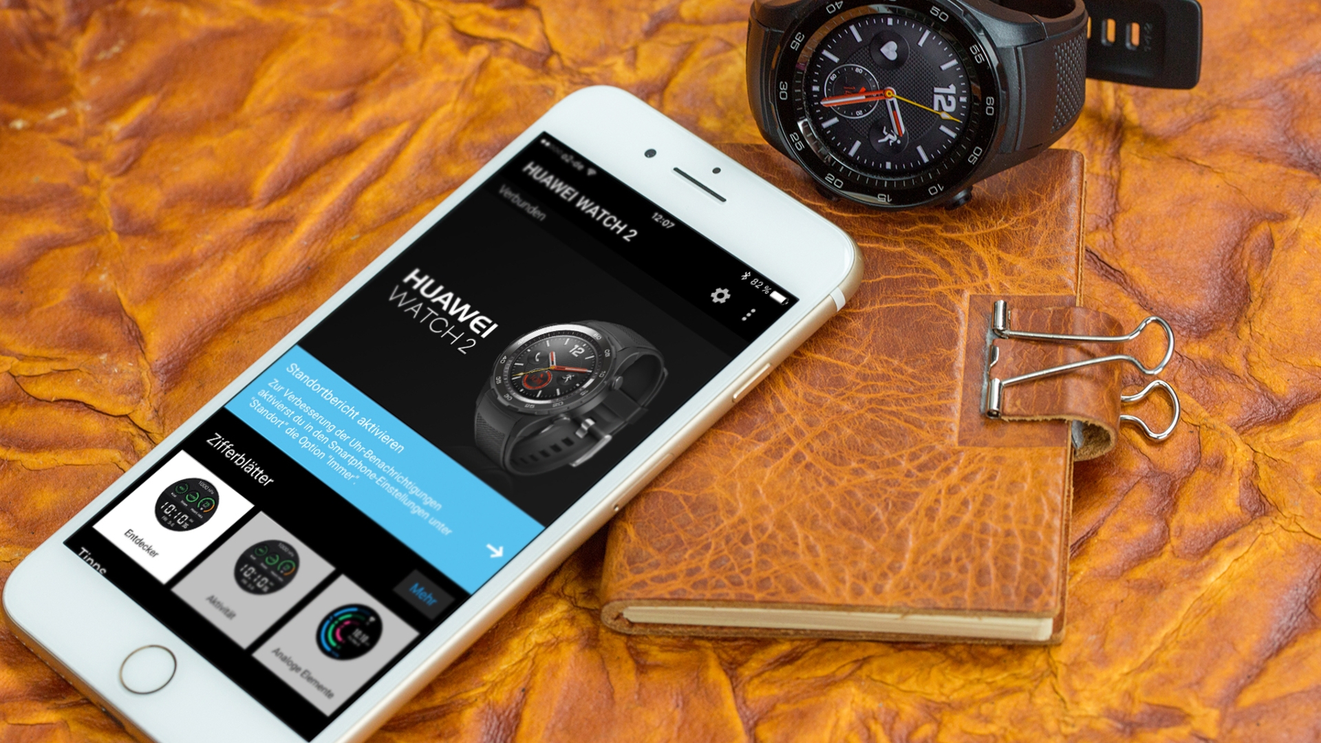 Huawei Watch 2 und iPhone 7 Plus Huawei Watch 2 und iPhone 7 Plus