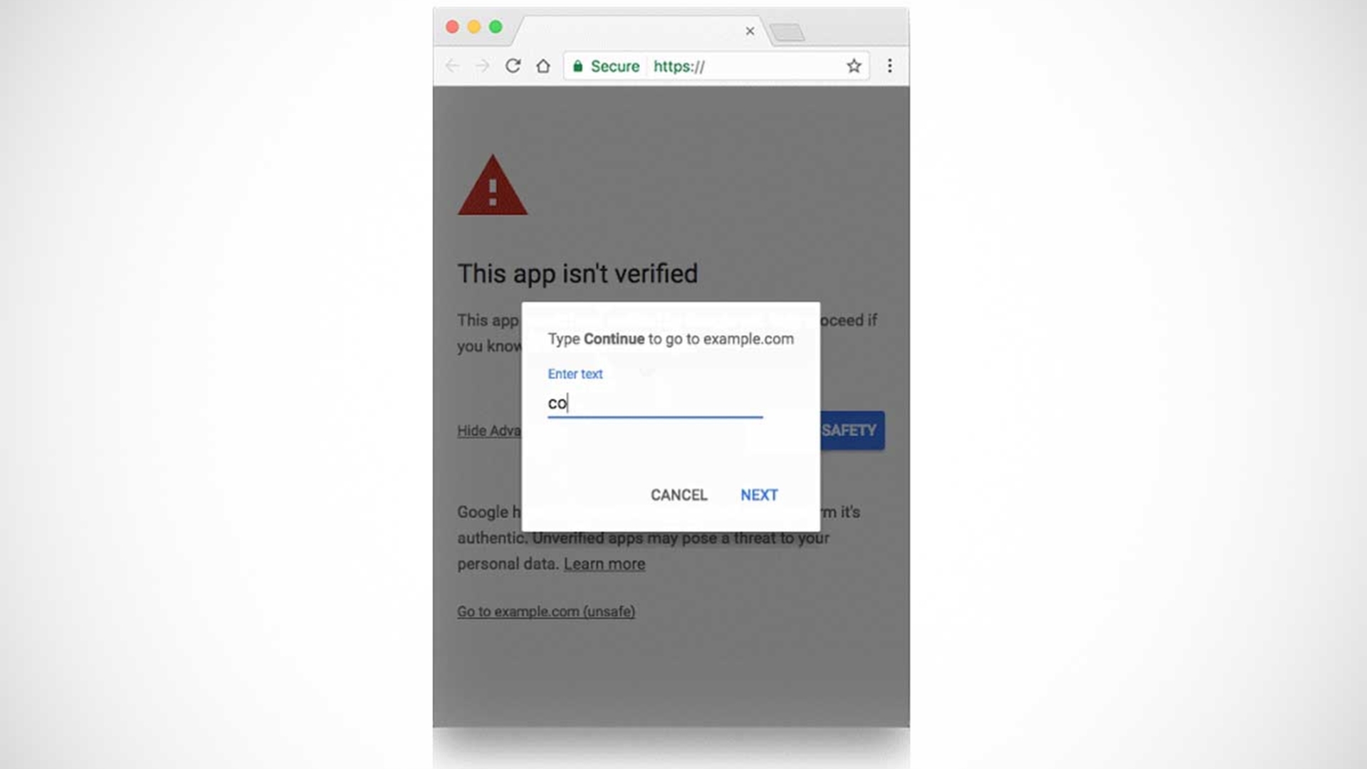 Google Web Apps ohne Verifikationen fordern Euch zur Eingabe eines Wortes auf