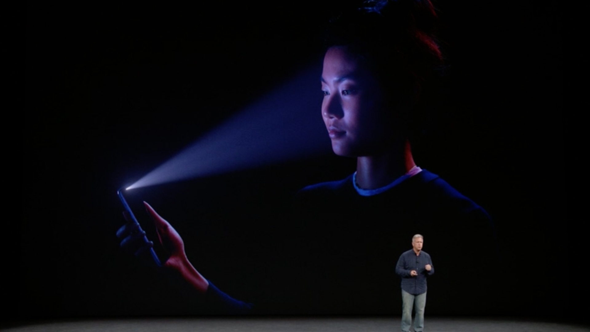 Face ID Vorführung während Apple Keynote