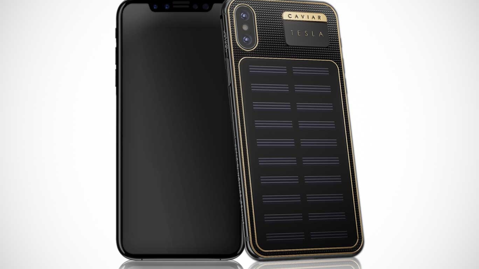 Das iPhone X Tesla hat ein Solar-Panel Das iPhone X Tesla hat ein Solar-Panel