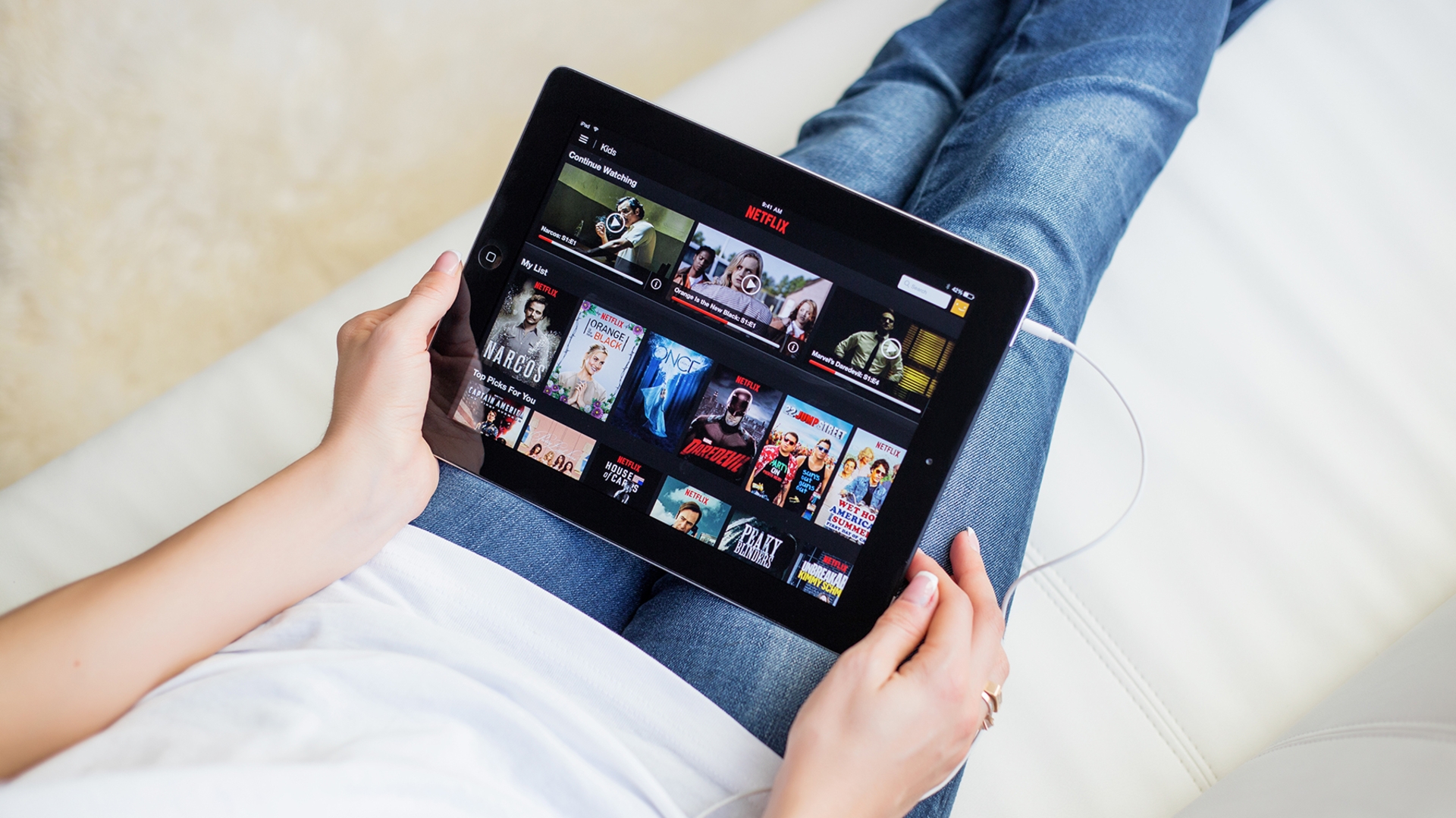 Netflix, Serien, gucken, Tablet Netflix, Serien, gucken, Tablet
