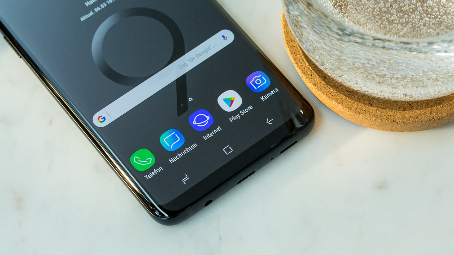 Galaxy S9 Plus unterer Display-Rand