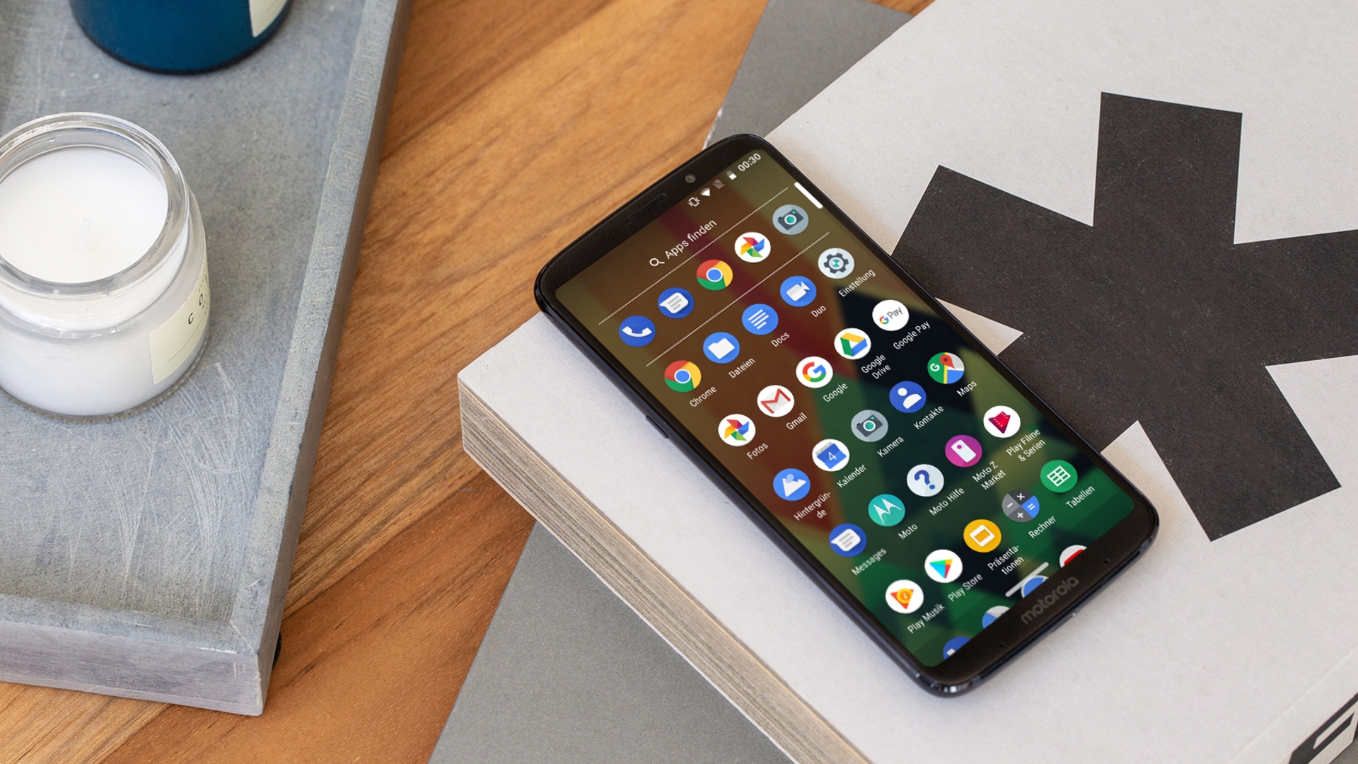 Motorola Moto Z3 Play Motorola Moto Z3 Play zeigt App-Übersicht an