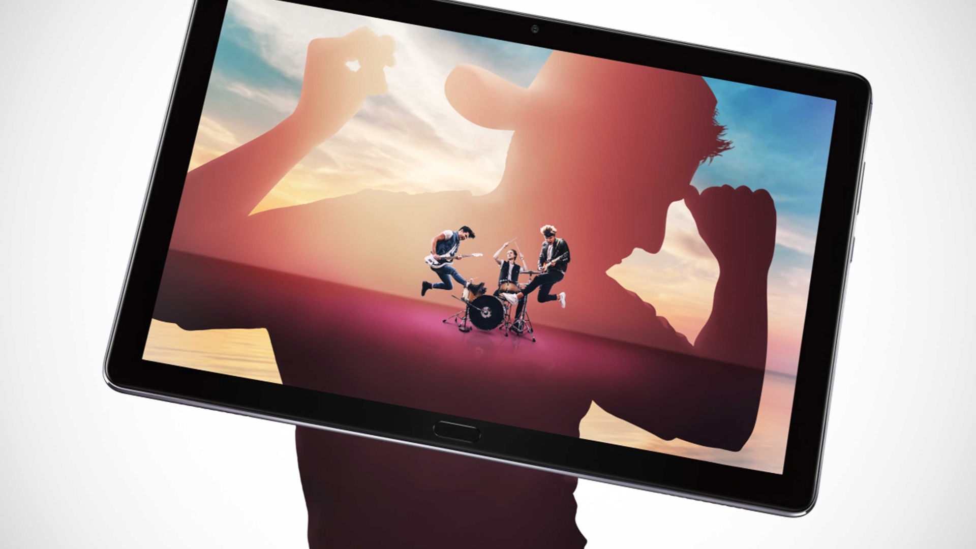 Das Huawei MediaPad M5 Lite hat einen Fingerabdrucksensor Das Huawei MediaPad M5 Lite hat einen Fingerabdrucksensor