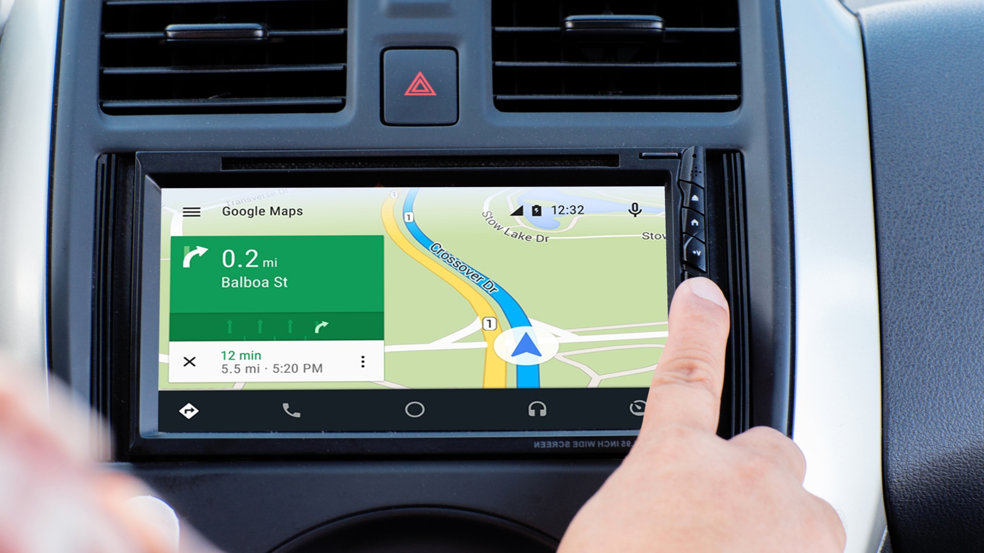 Android-Auto-Oberfläche, Google Maps Android-Auto-Oberfläche, Google Maps