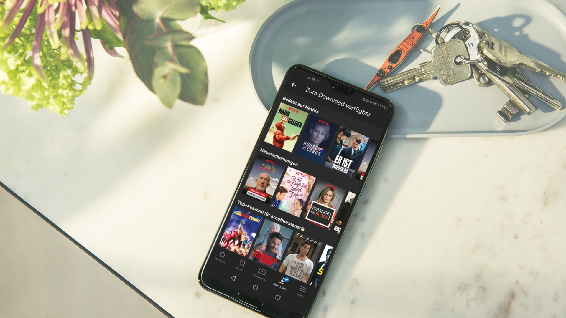 Netflix-App, Huawei P20 Pro