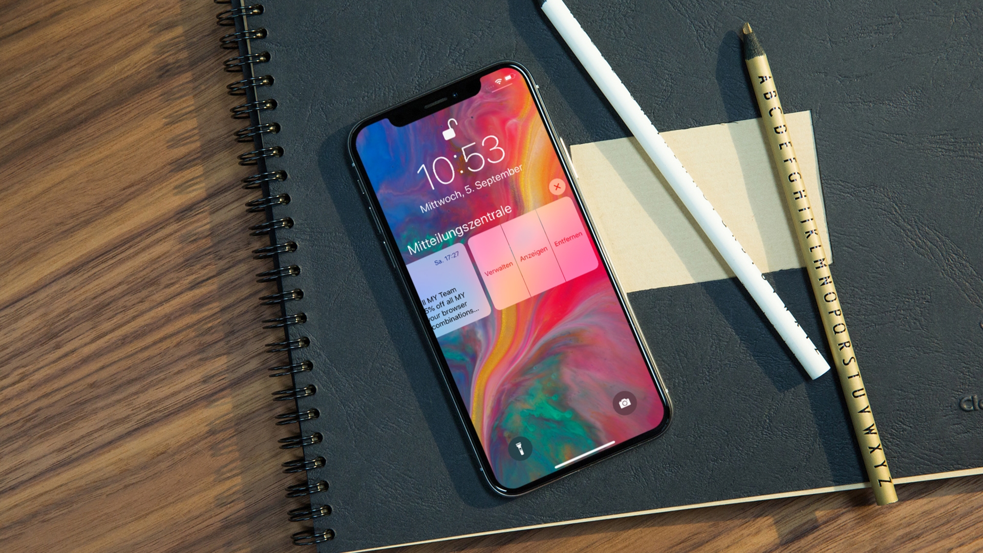 iOS 12 Tipps iPhone X, Mitteilungszentrale, Optionen für Benachrichtigung.