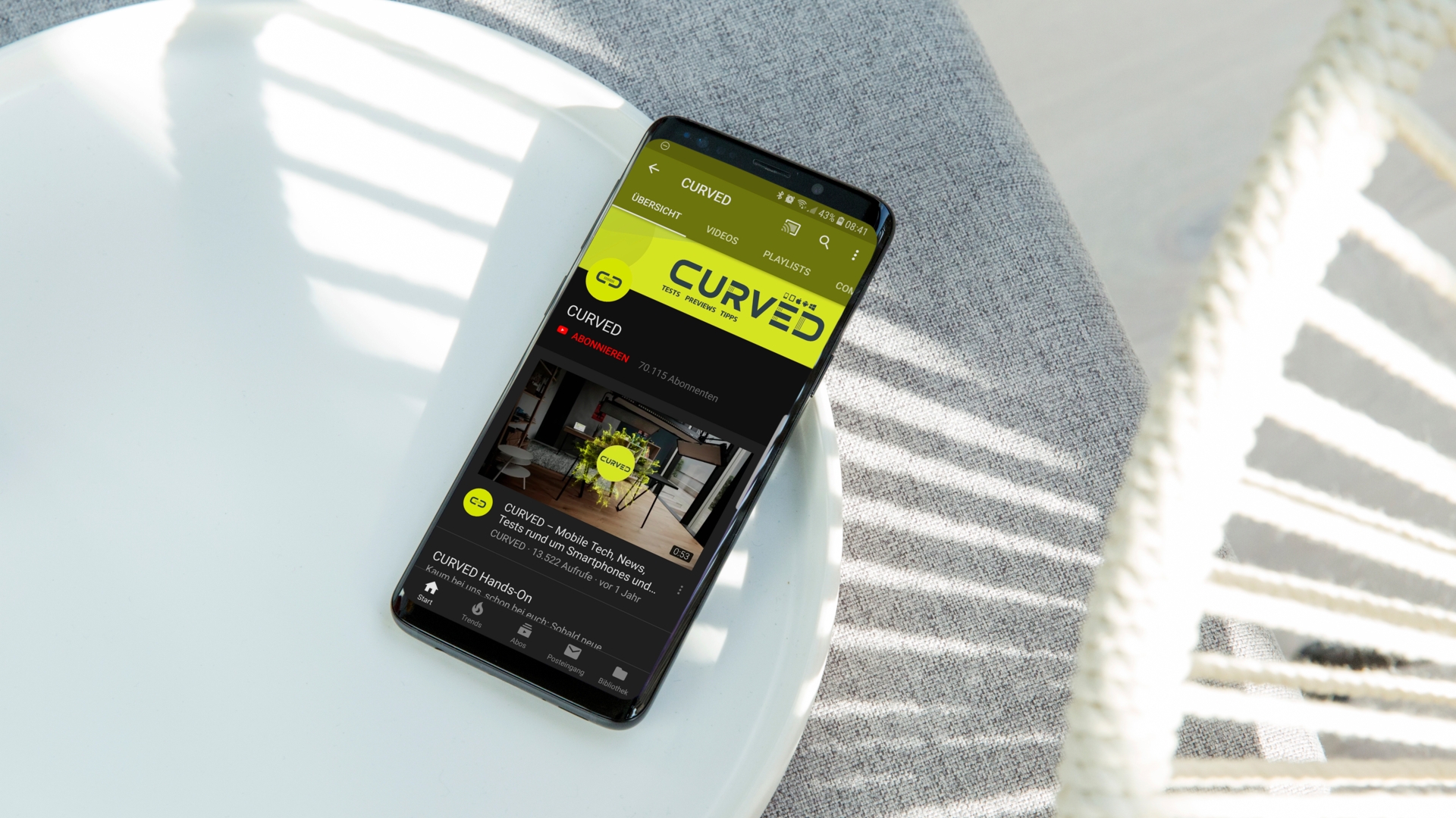CURVED, SCreenshot, Galaxy S9 YouTube Galaxy S9 Dark Mode