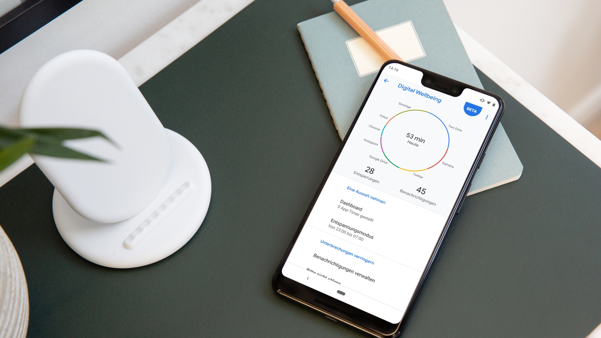 Digital Wellbeing auf dem Google Pixel 3 XL