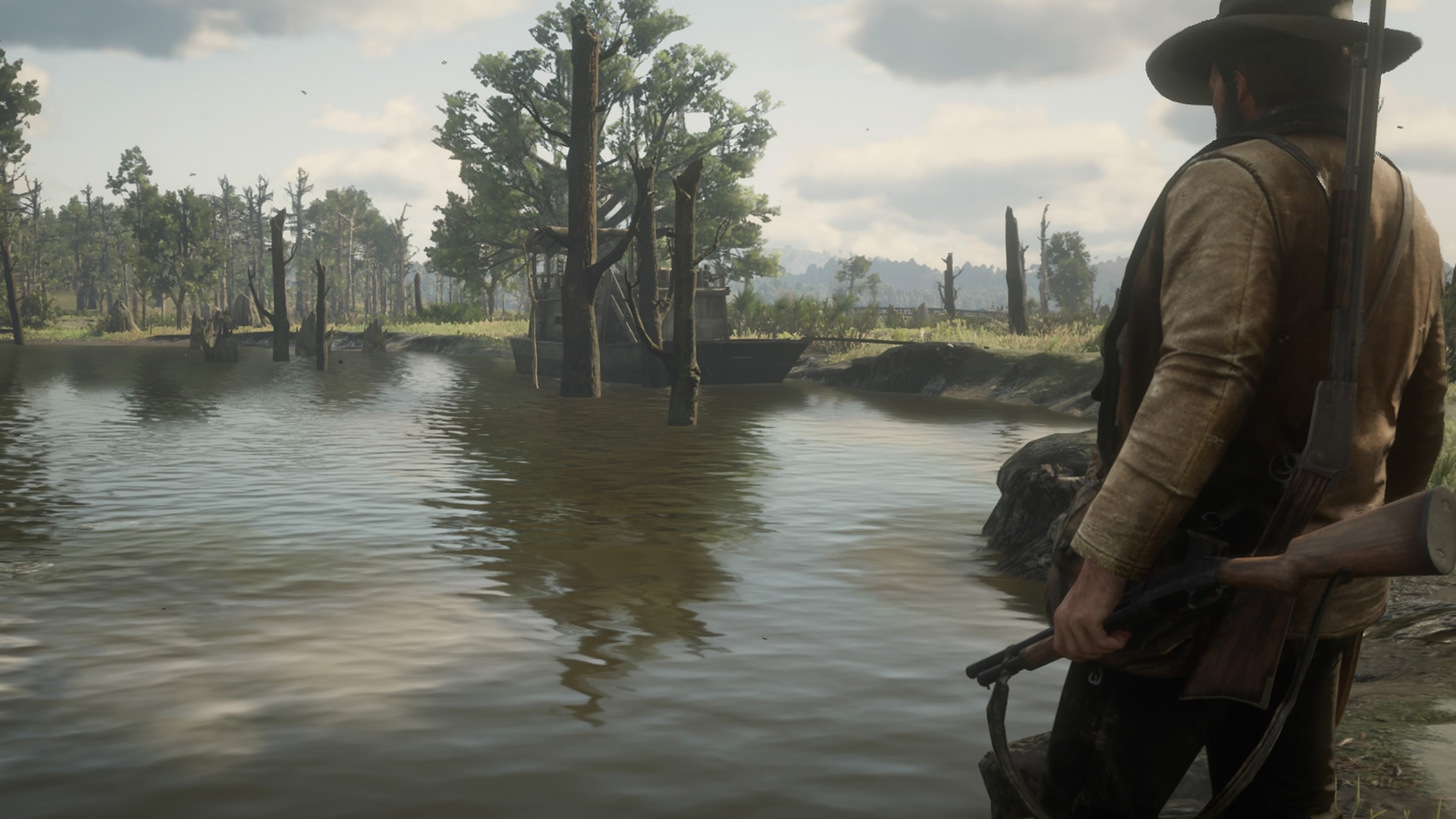 Red Dead Redemption 2 Arthur am Wasser