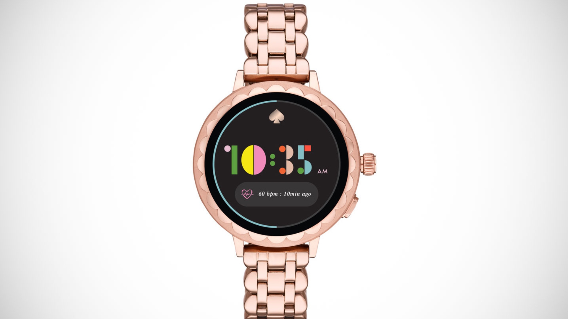 Kate Spade Scallpo 2 Smartwatch mit roségoldenem Gliederarmband