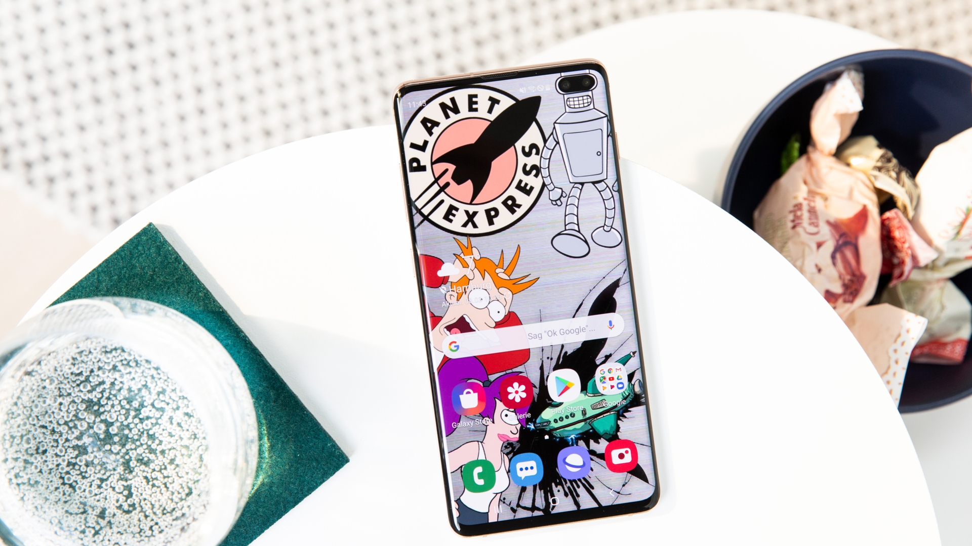 Galaxy S10 Plus Wallpaper Galaxy S10 Plus mit Bender-Wallpaper